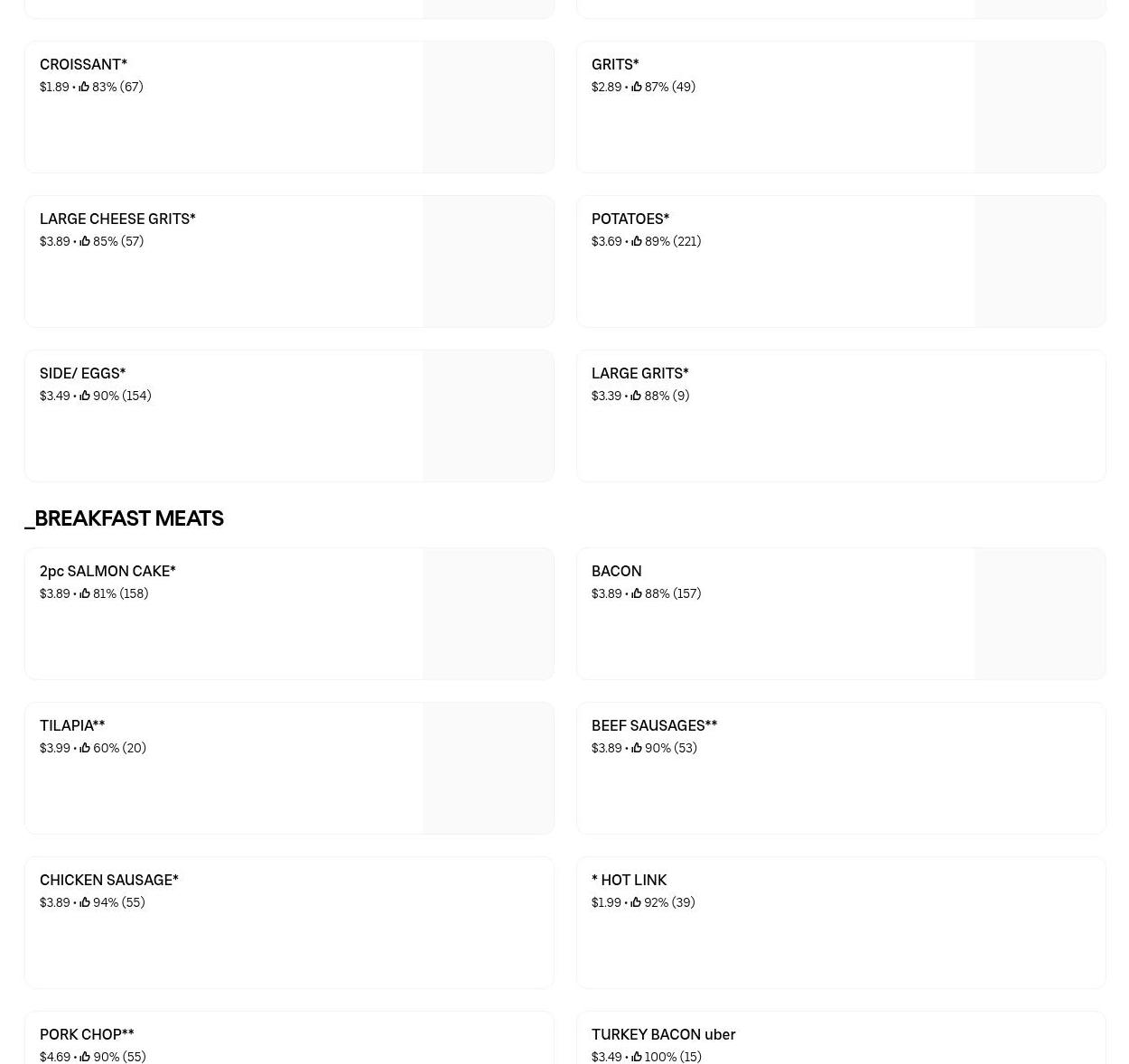 Urban Grill LLC Menu