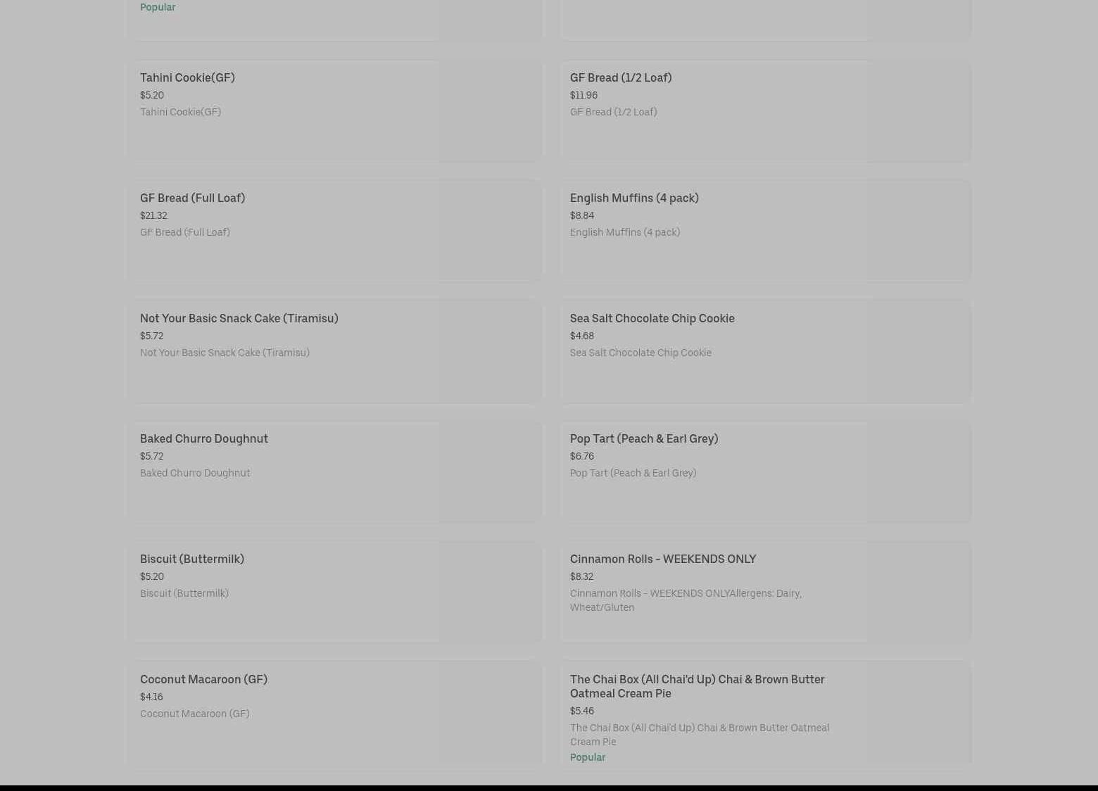 Northcreek Cafe Menu