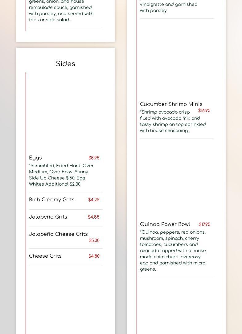 Gocha's Tapas Bar Menu