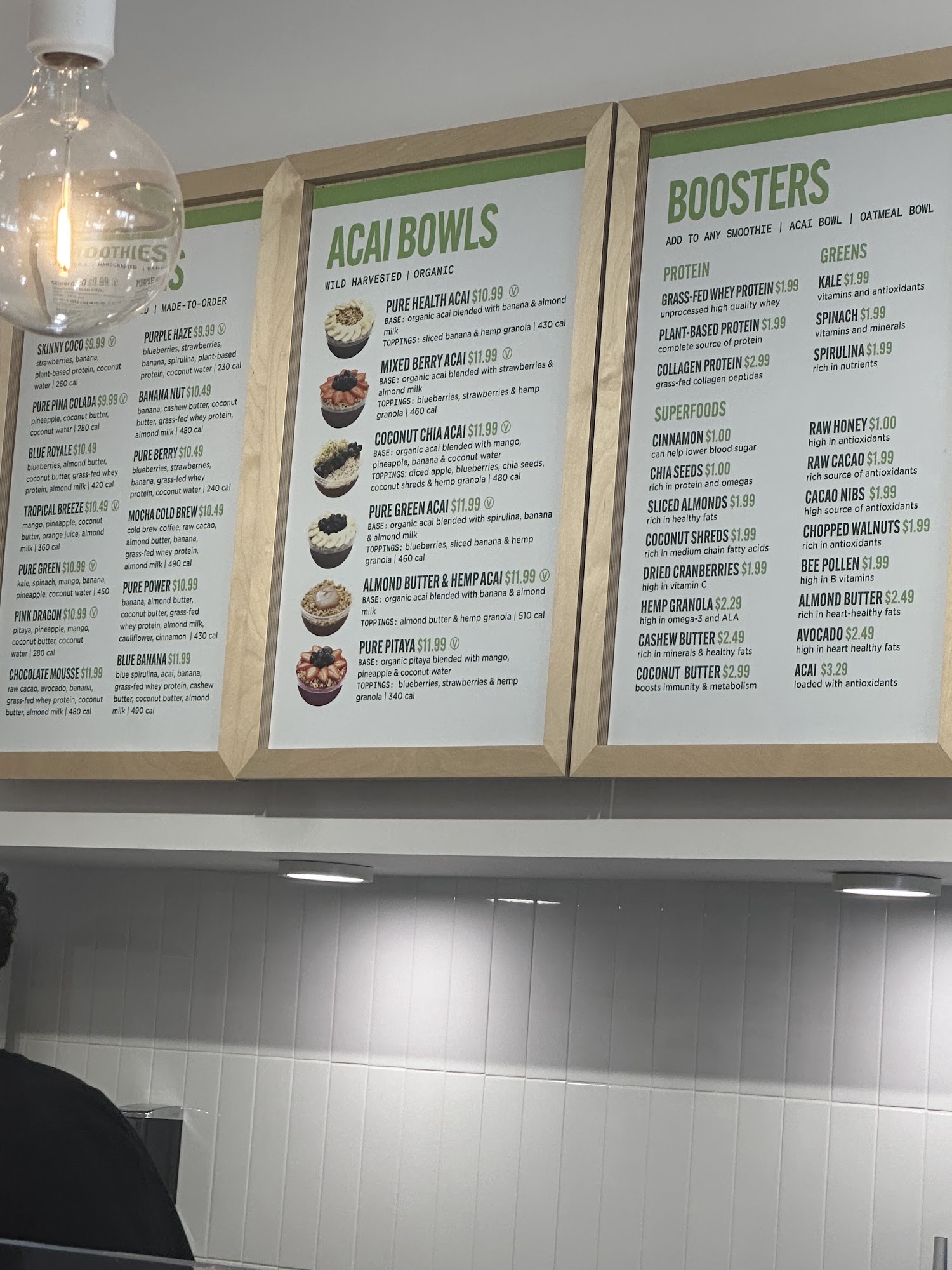 Pure Green - Juice Bar Buckhead Menu