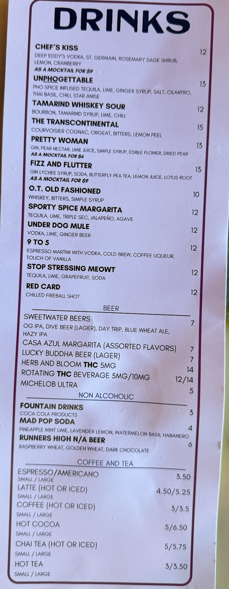 Jolene Jolene Menu