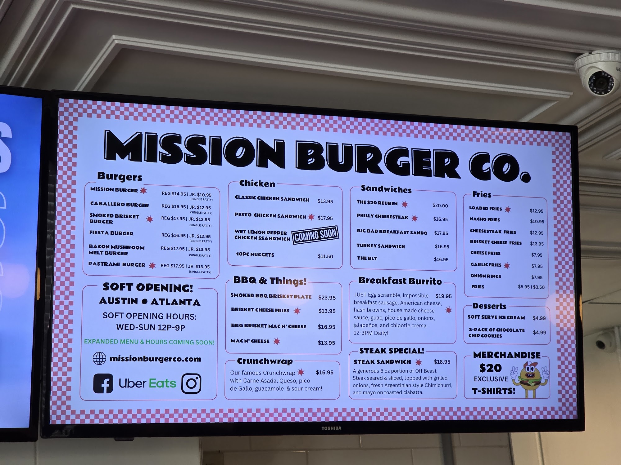 Mission Burger Co. Menu