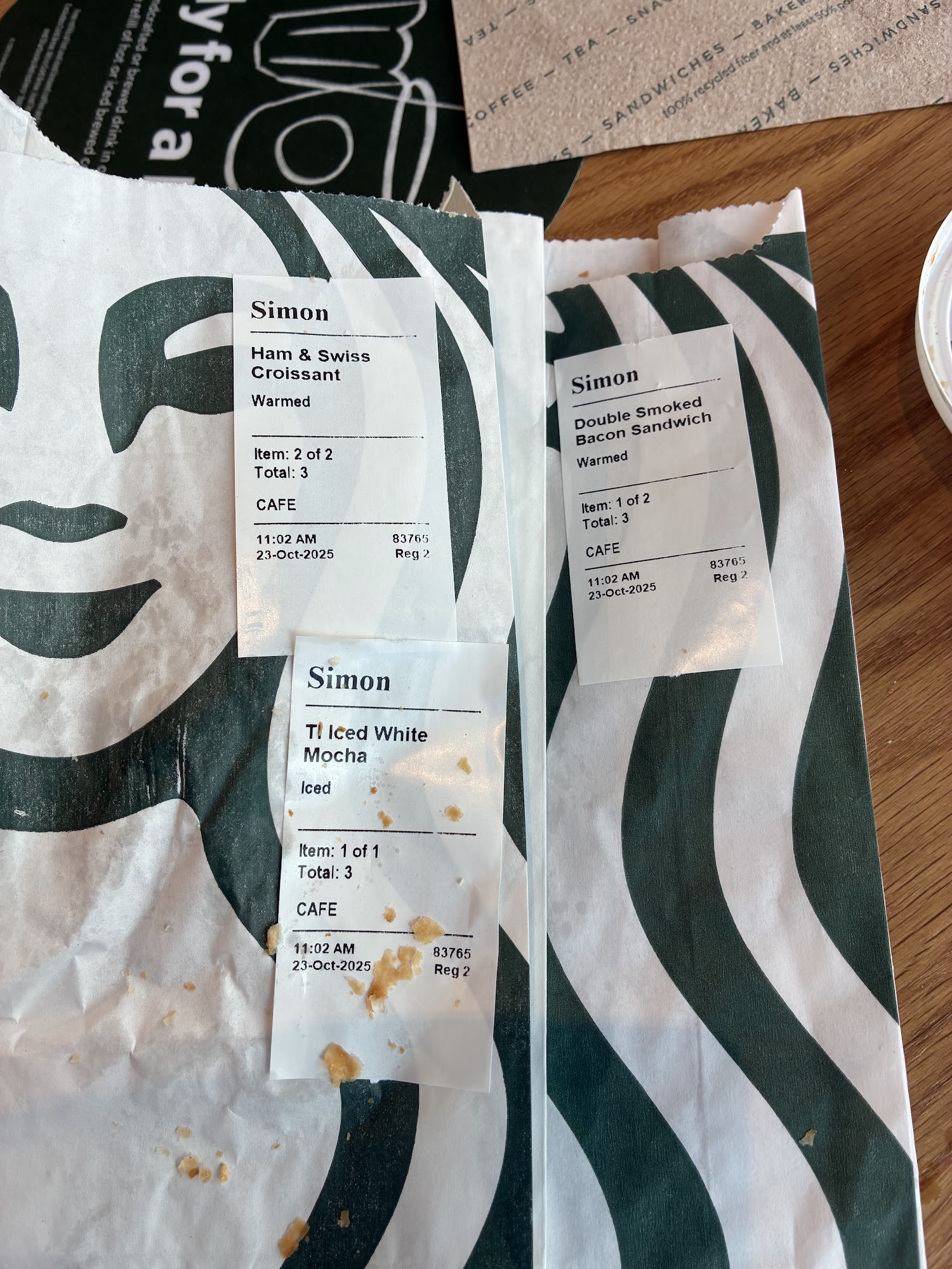 Starbucks Menu