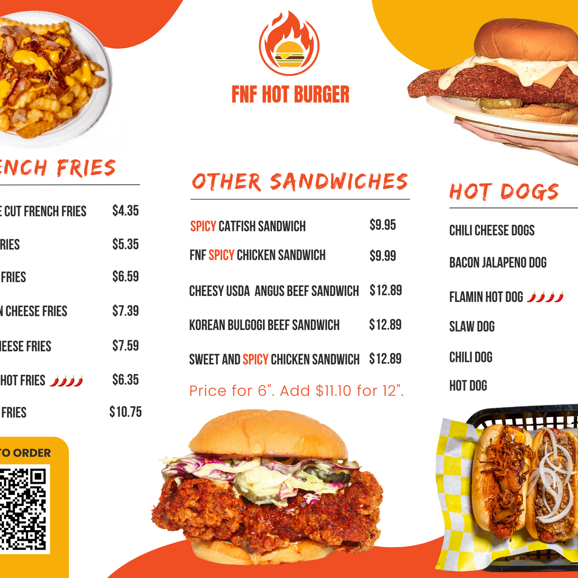 FNF HOT BURGER - HALIDOM EATERY LOCATION Menu