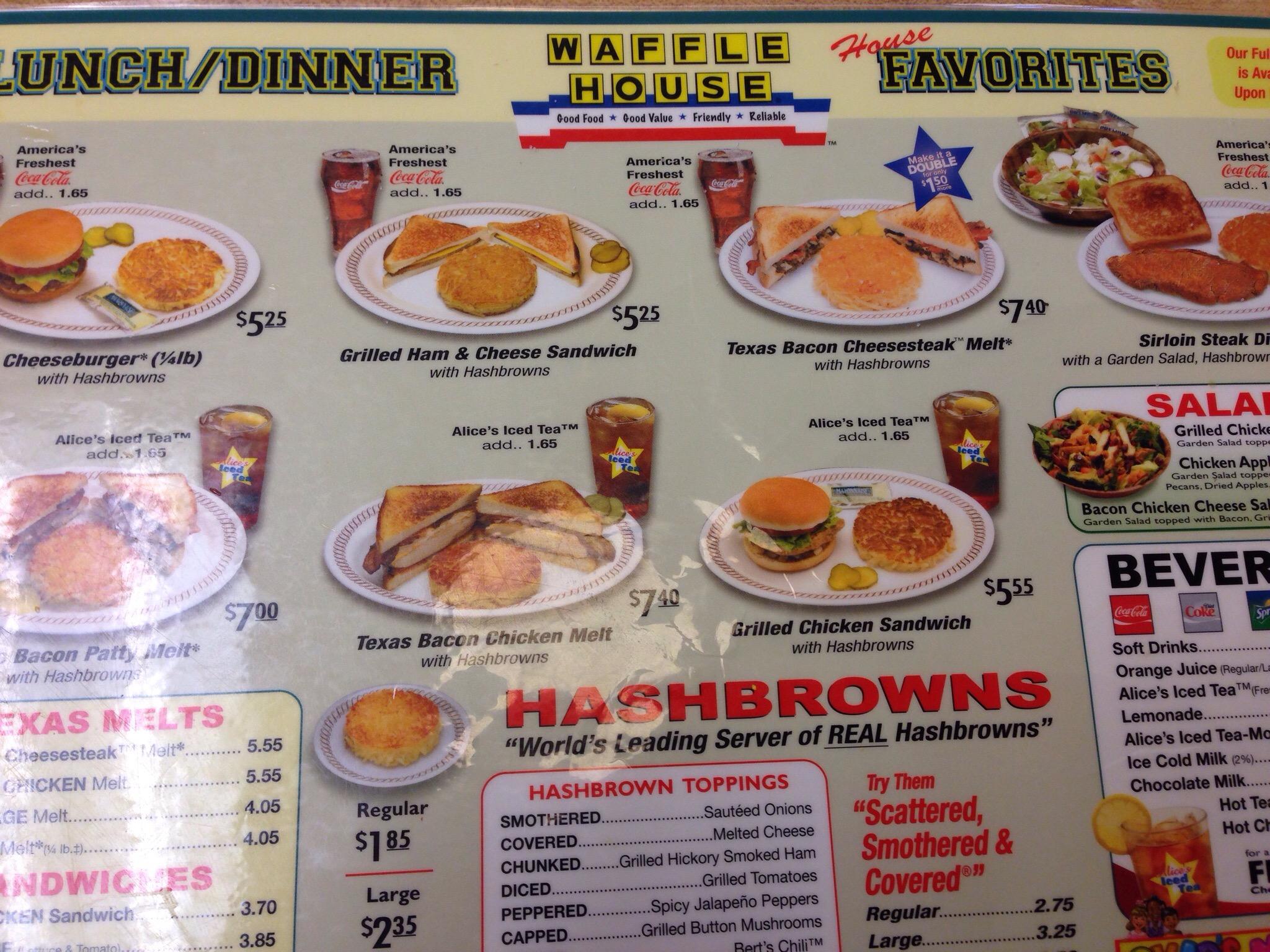 Waffle House Menu