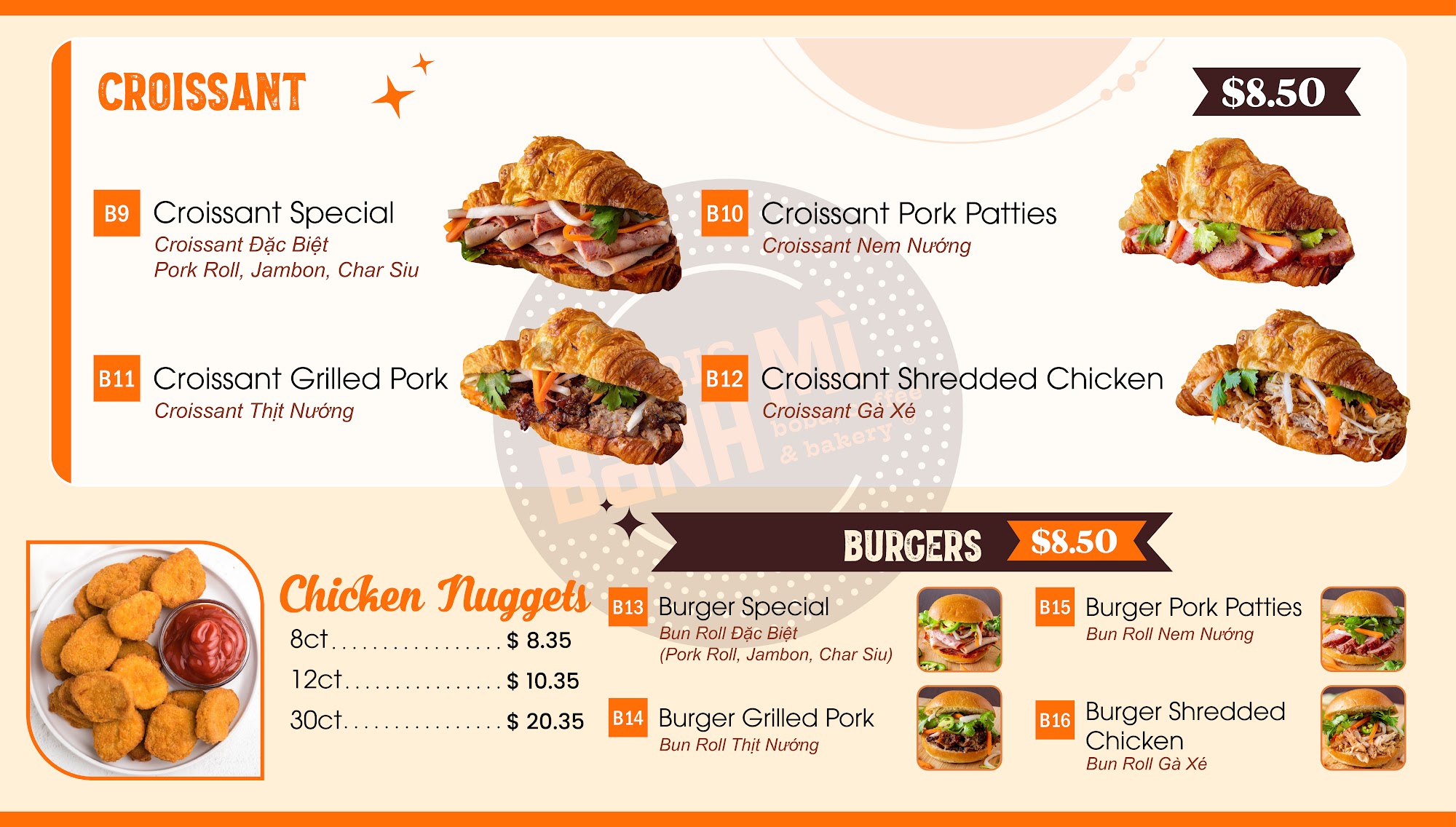 Paris banh mi - Augusta Menu