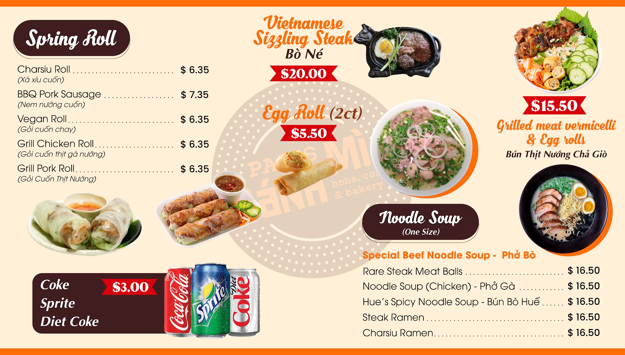 Paris banh mi - Augusta Menu