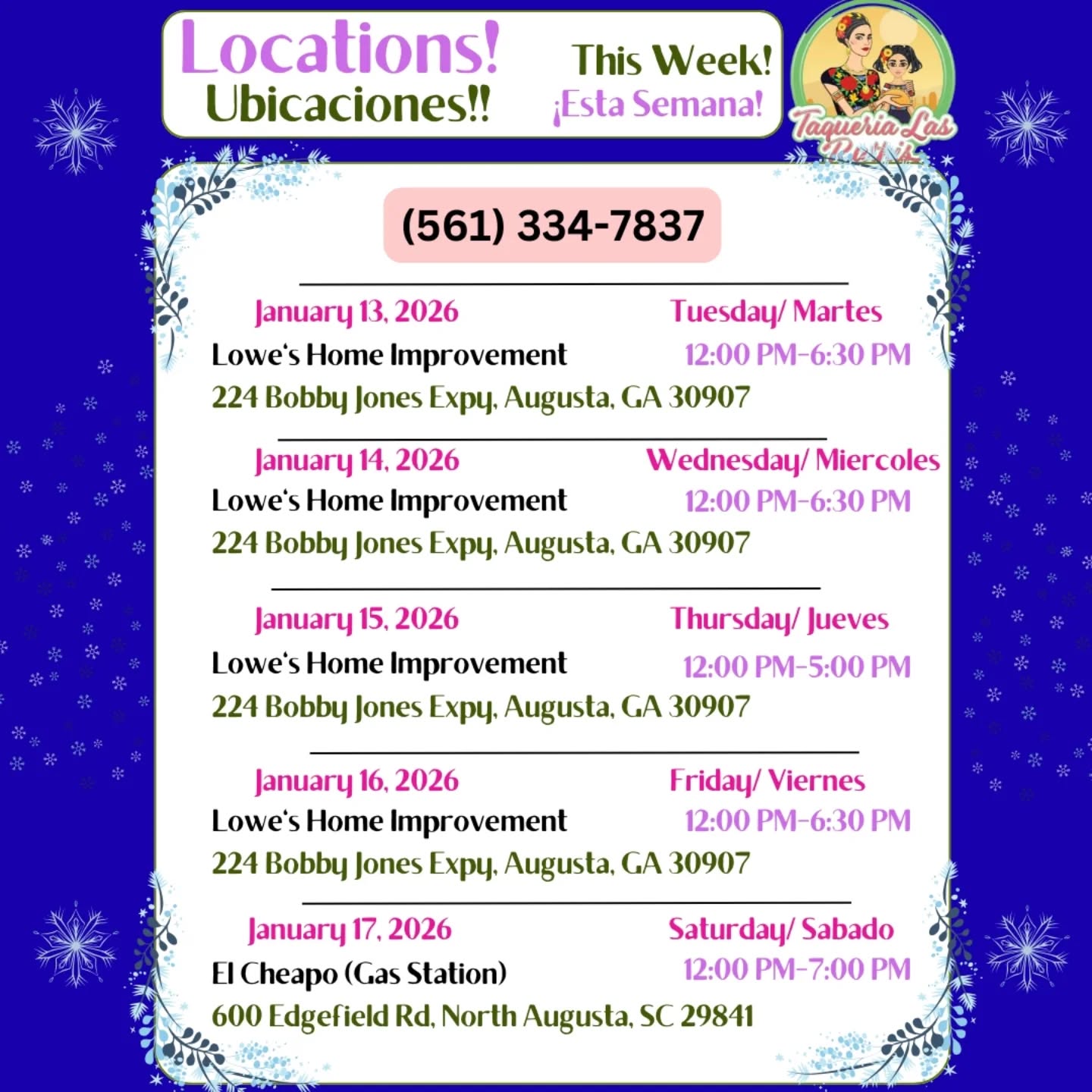 Taqueria Las Ruthis Food Truck Augusta