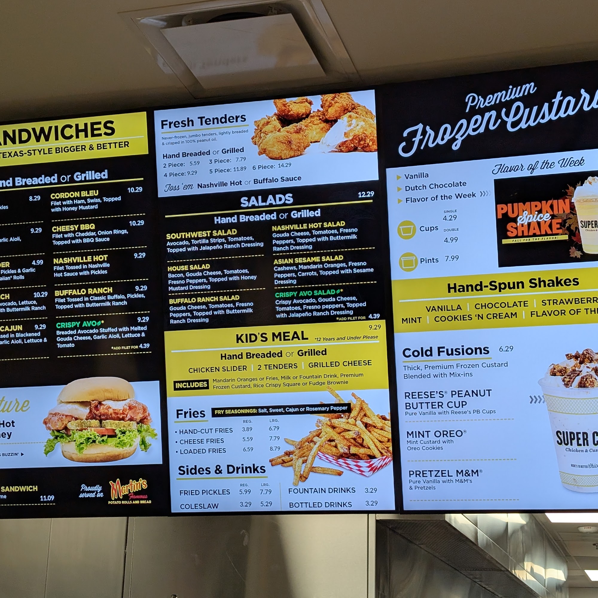 Super Chix - Chicken & Custard Menu