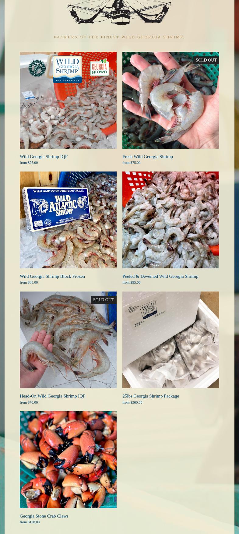 Anchored Shrimp Co. Menu