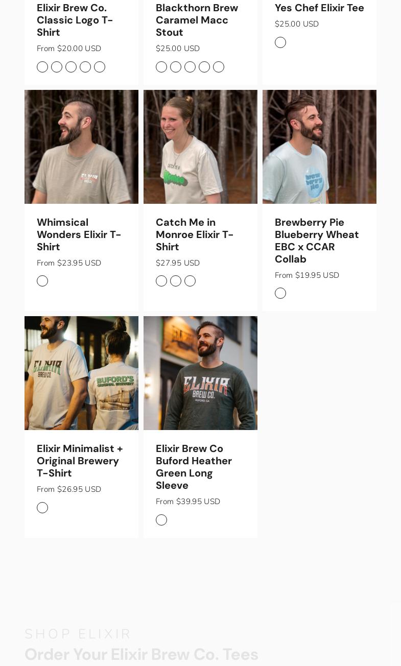 Elixir Brew Co Menu