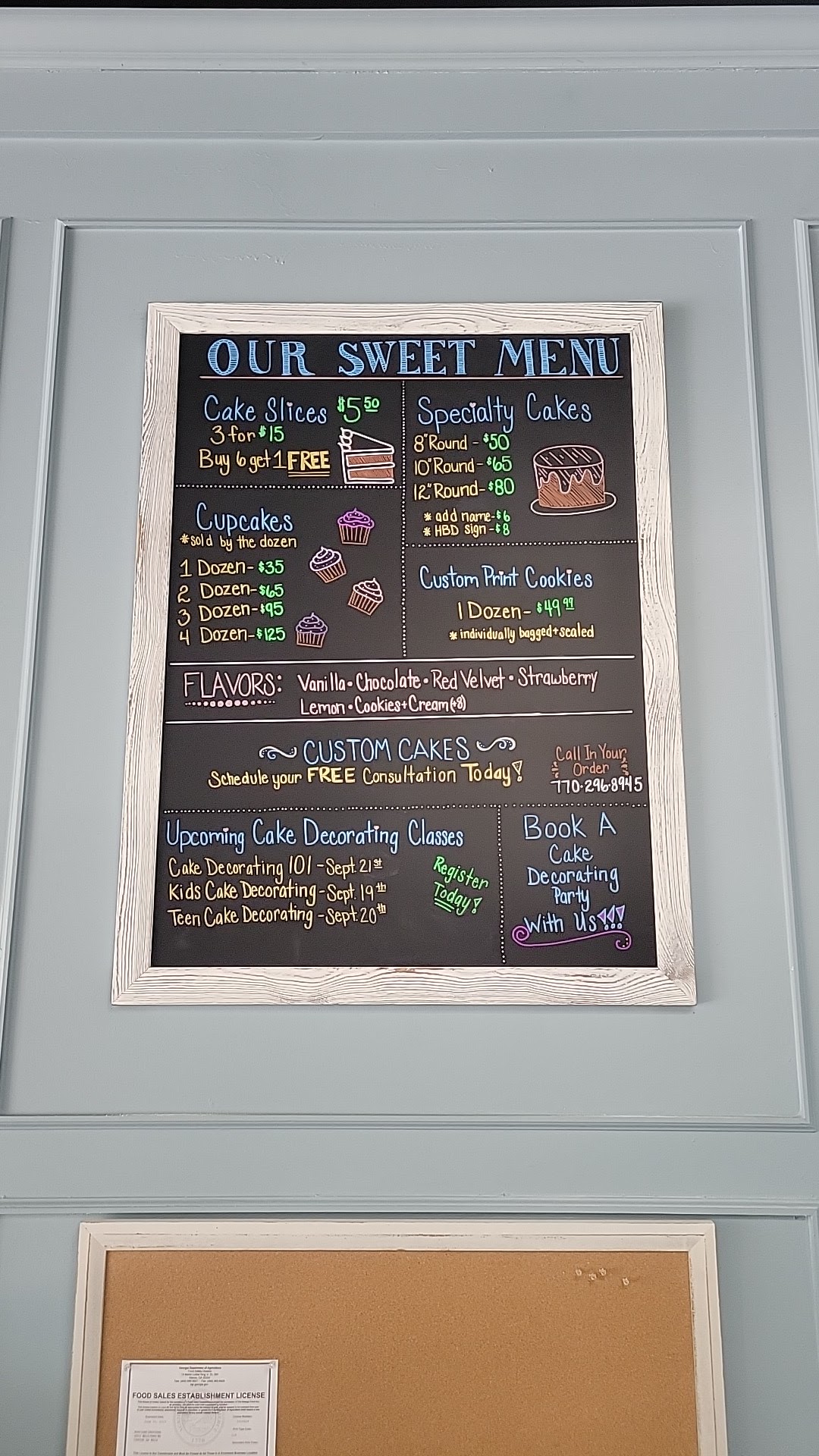 Rday Cake Creations Menu