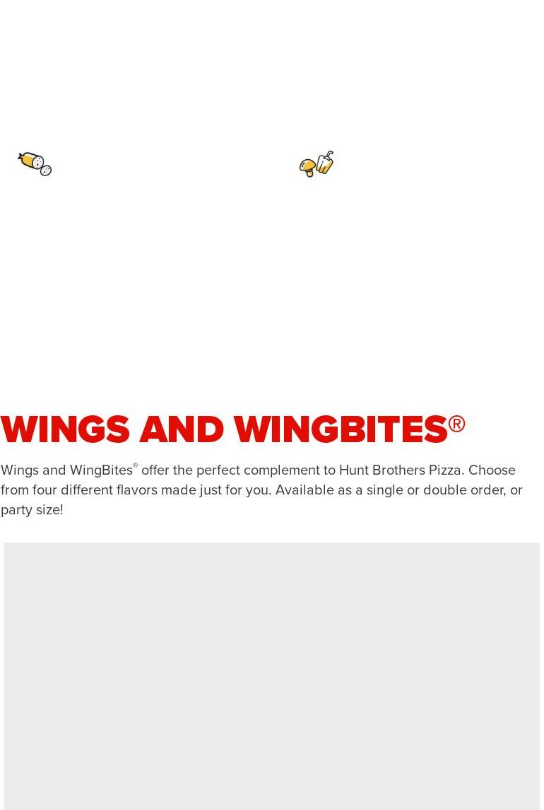 Hunt Brothers Pizza Menu
