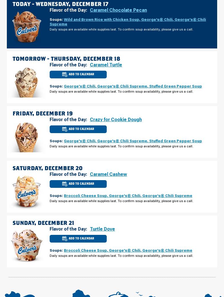 Culver's Menu