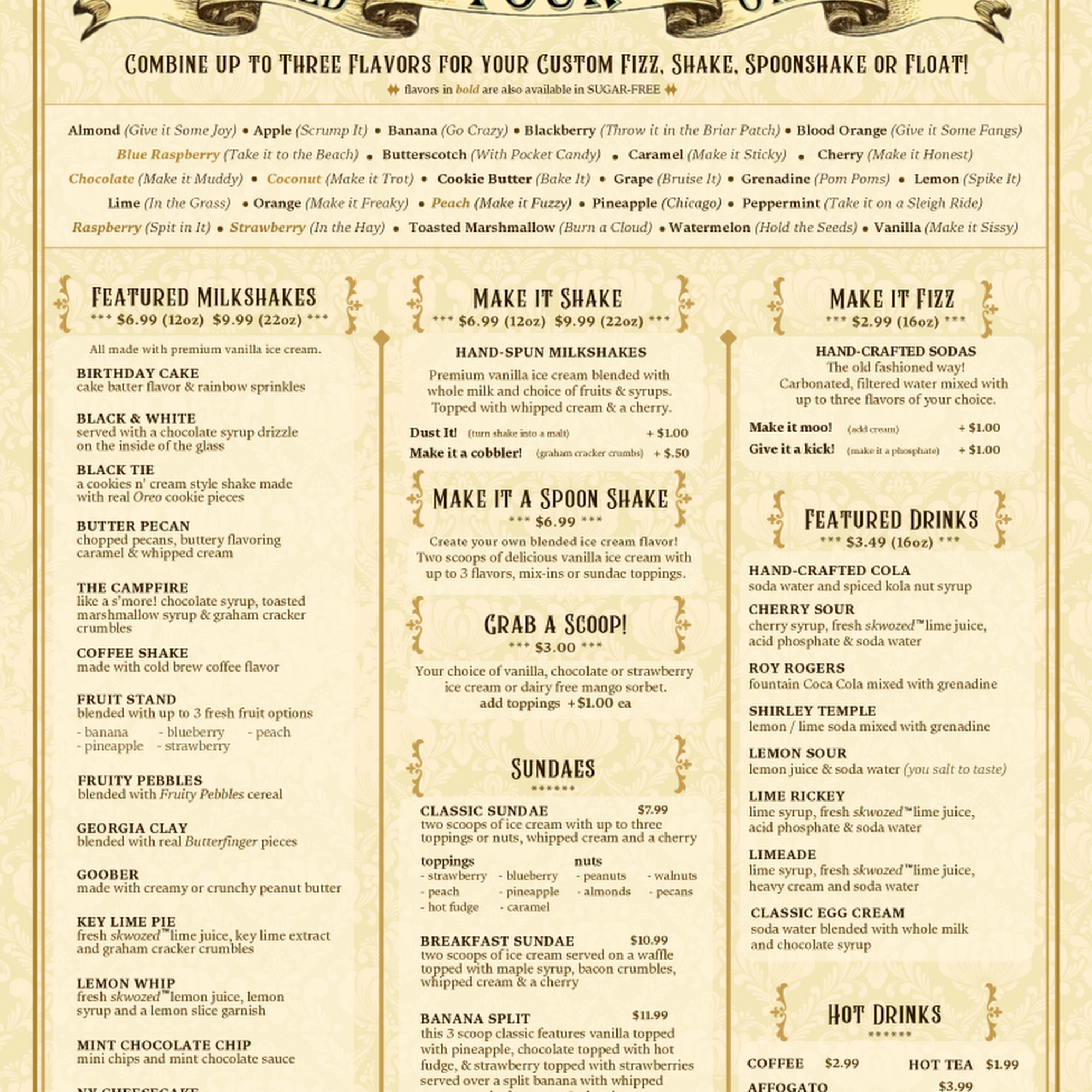 The Jerks Menu
