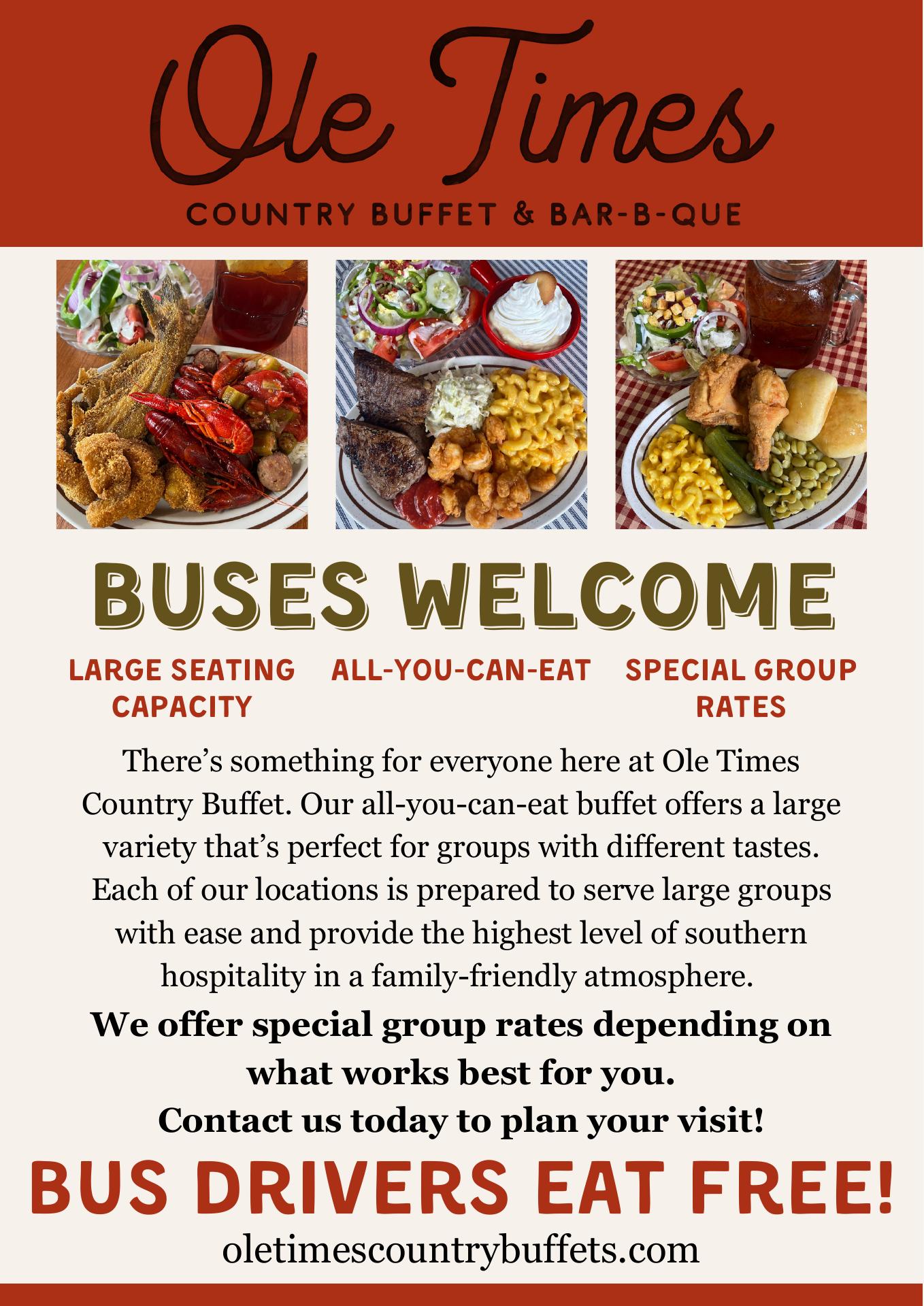 Ole Times Country Buffet Menu