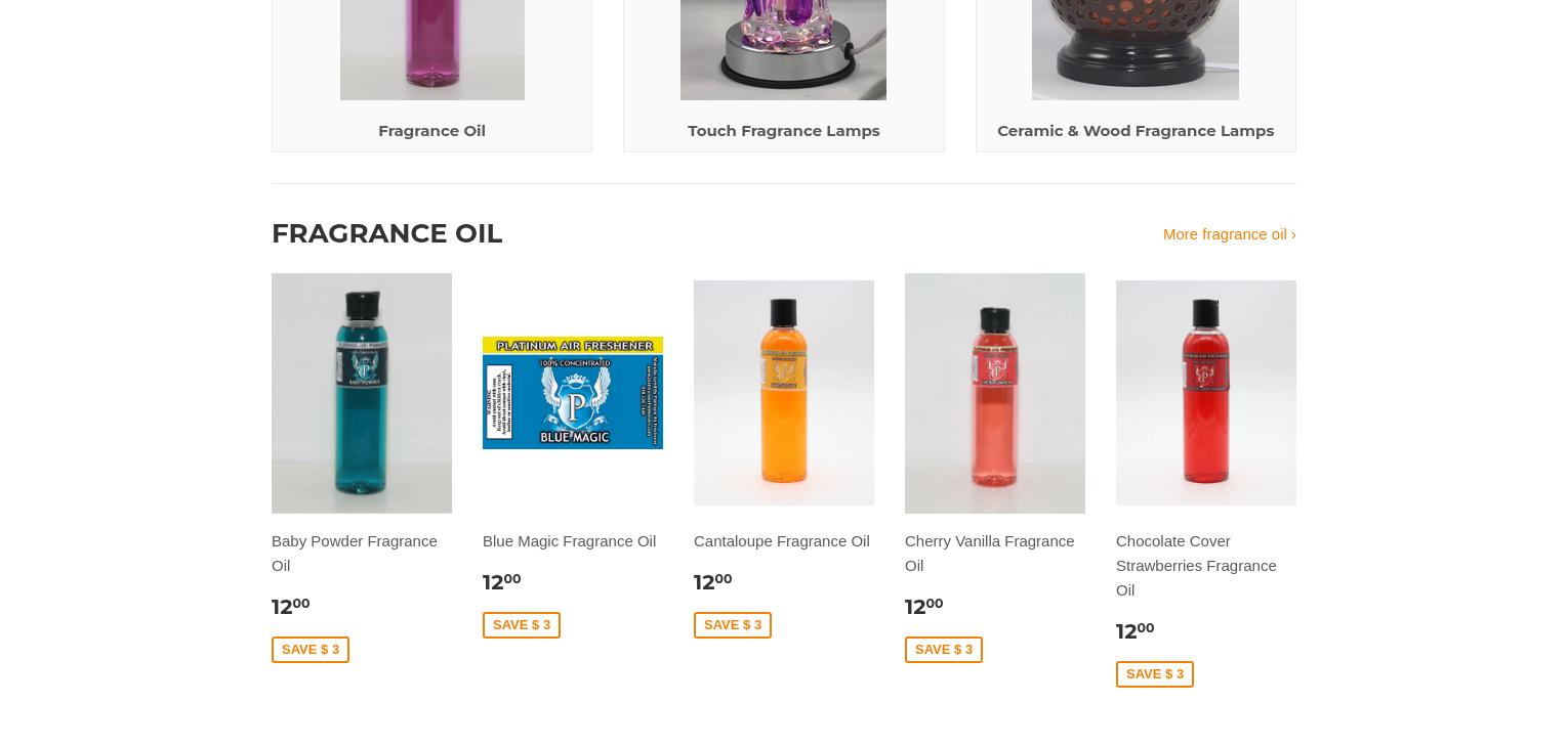 Scent Bar by platinum Menu