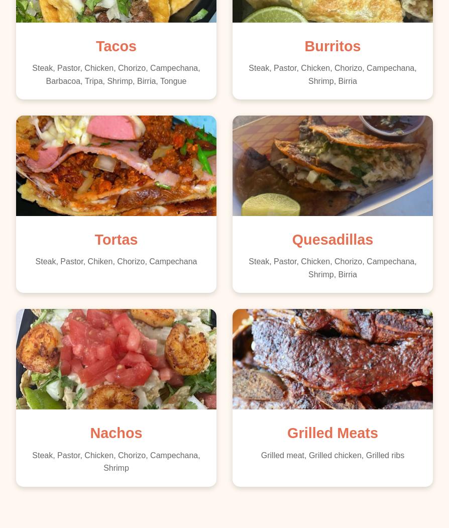 Taco Dad Food Truck Menu