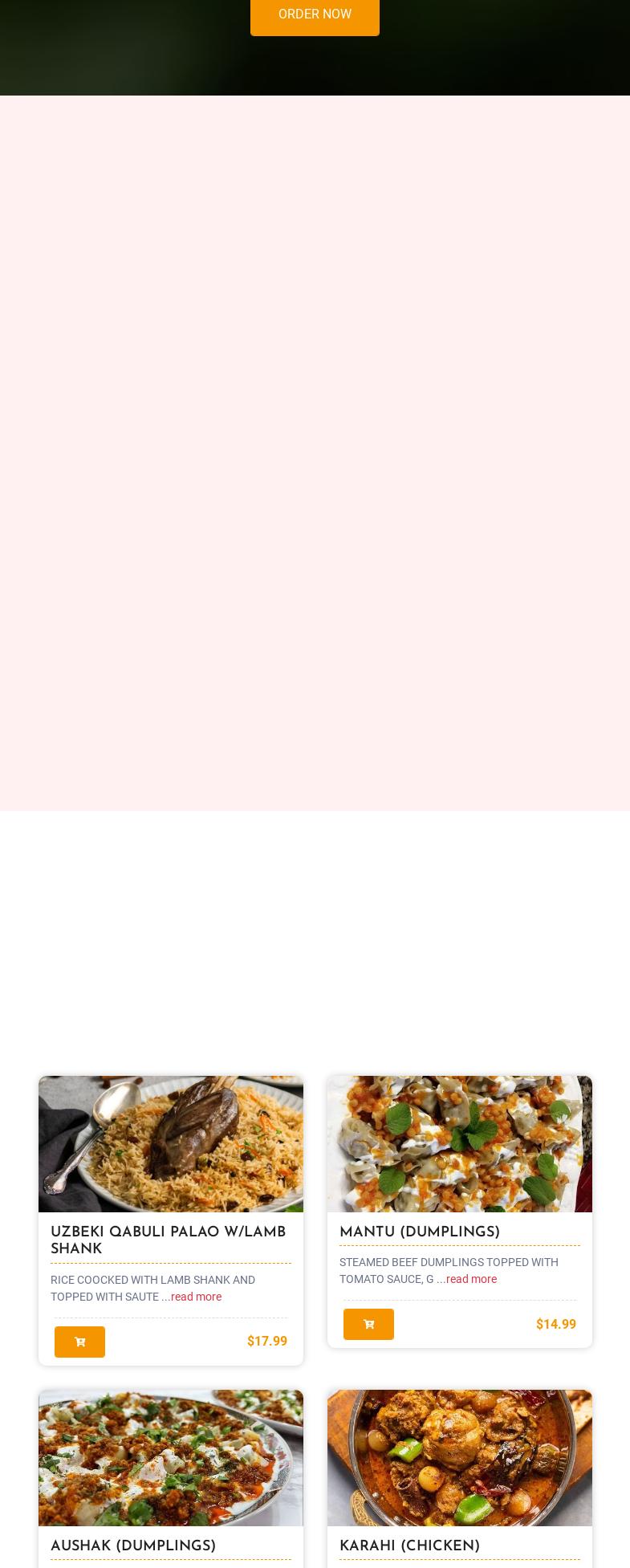 Darbar Halal Restaurant Menu