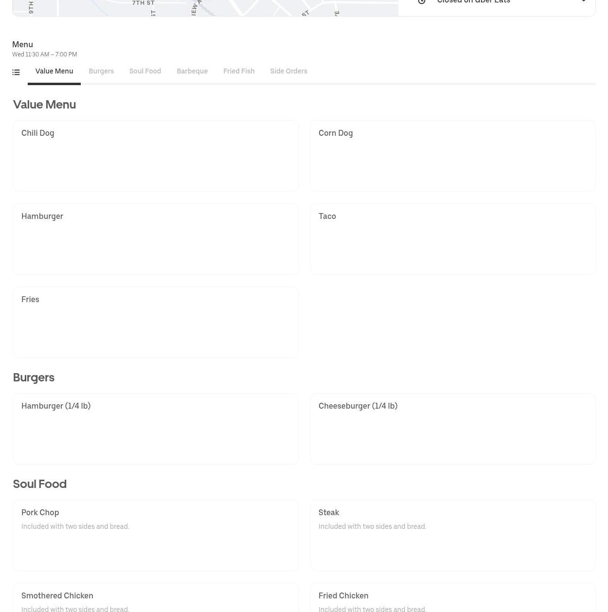 MLK Restaurant & Grill Menu