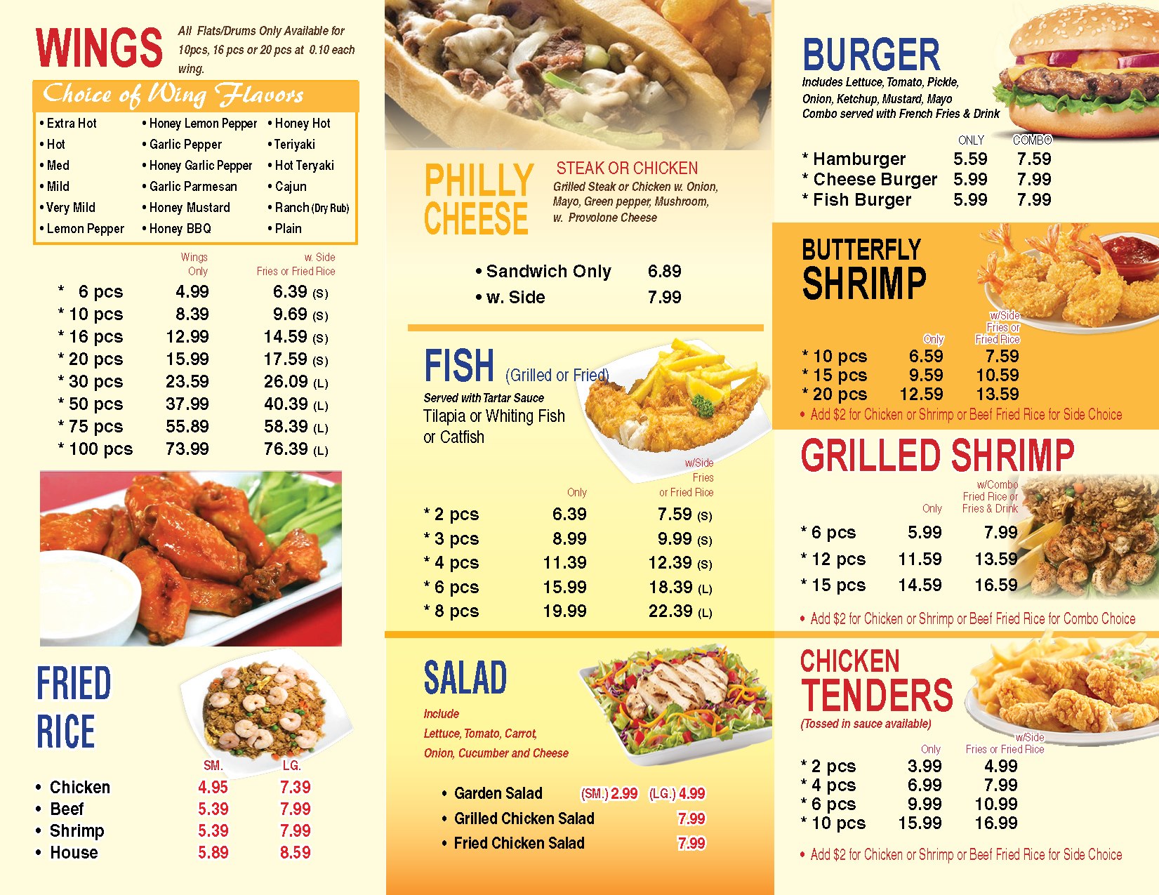 JD WINGS Menu