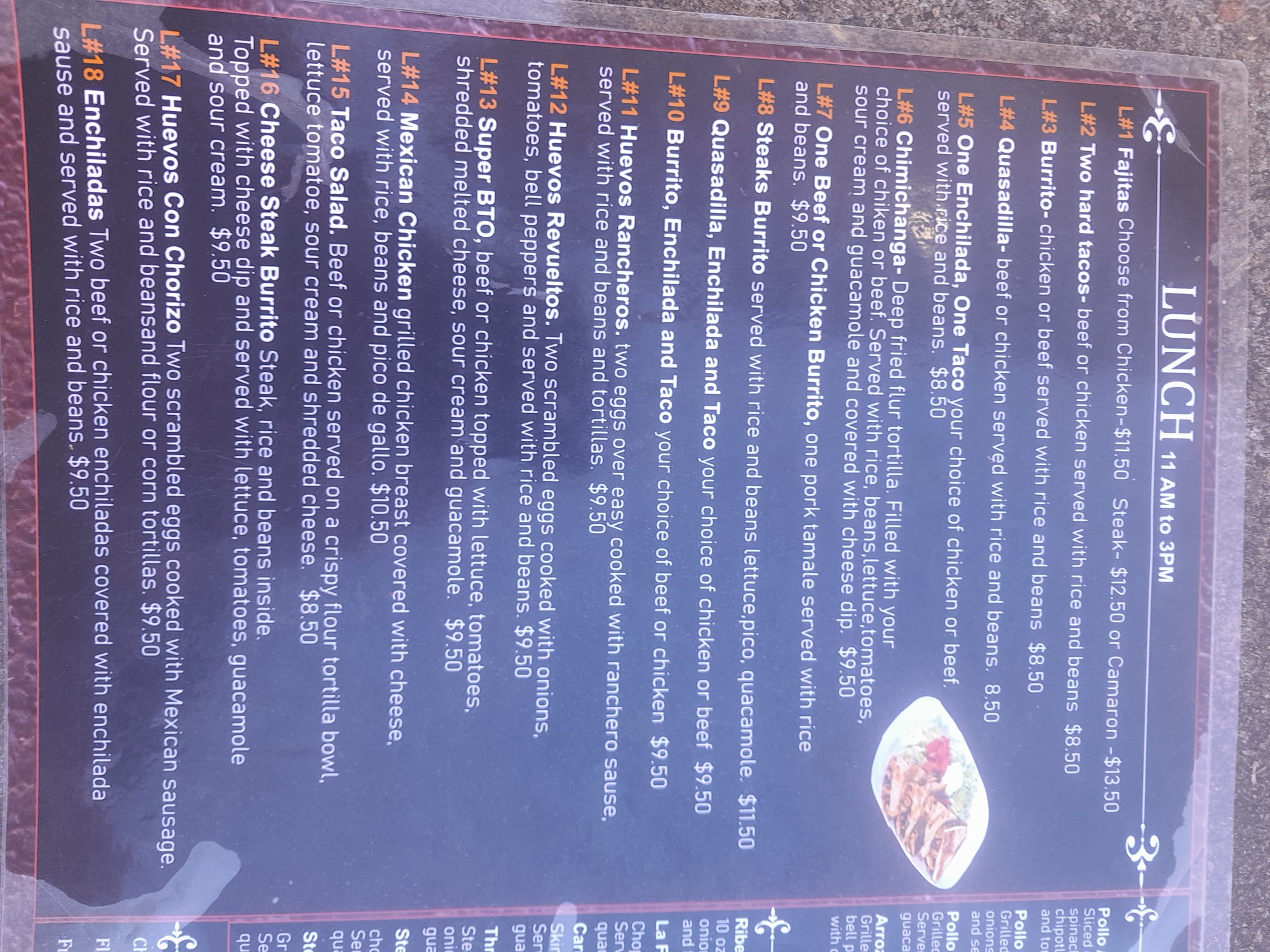 Stone House Snack Shop Menu