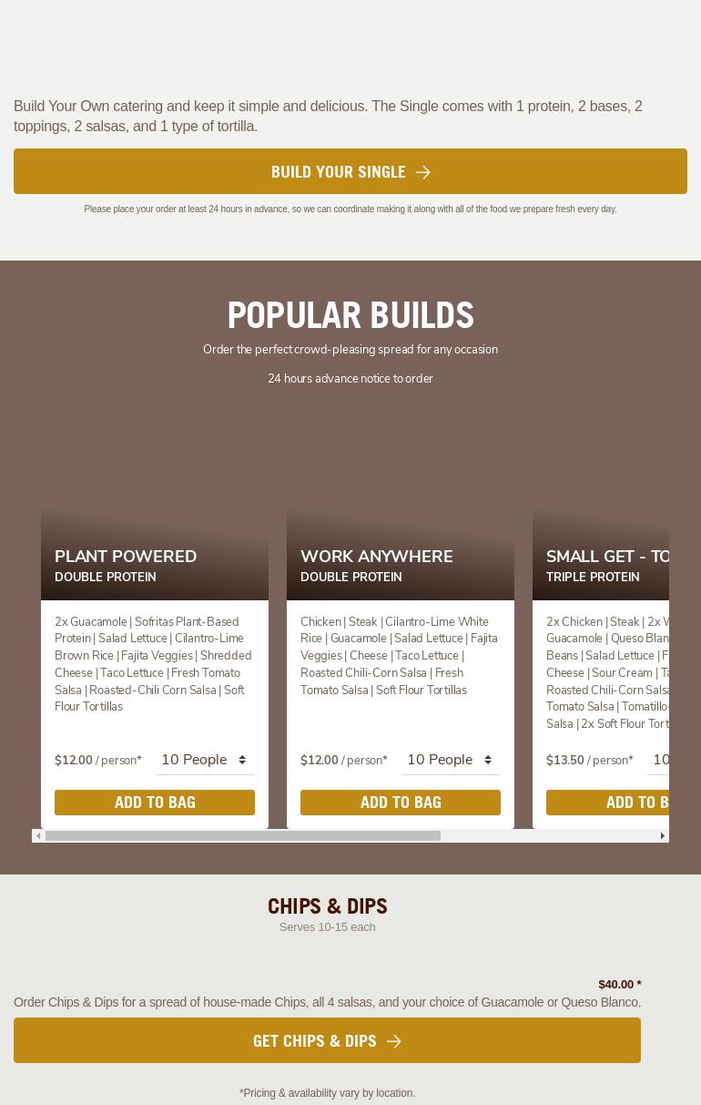 Chipotle Mexican Grill Menu