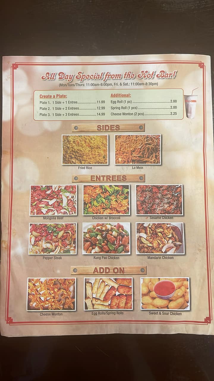 No 1. China Menu