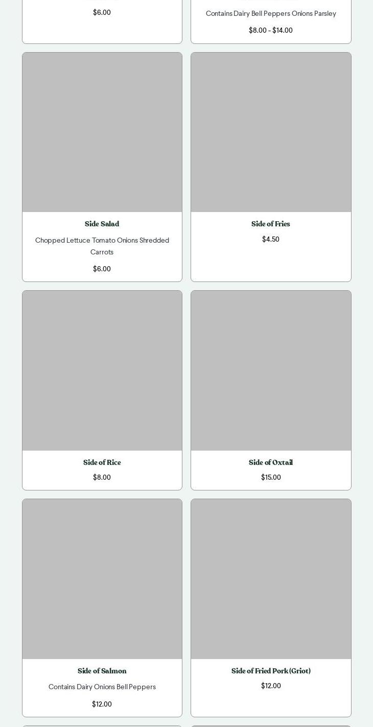 Ciceron Kitchen Menu