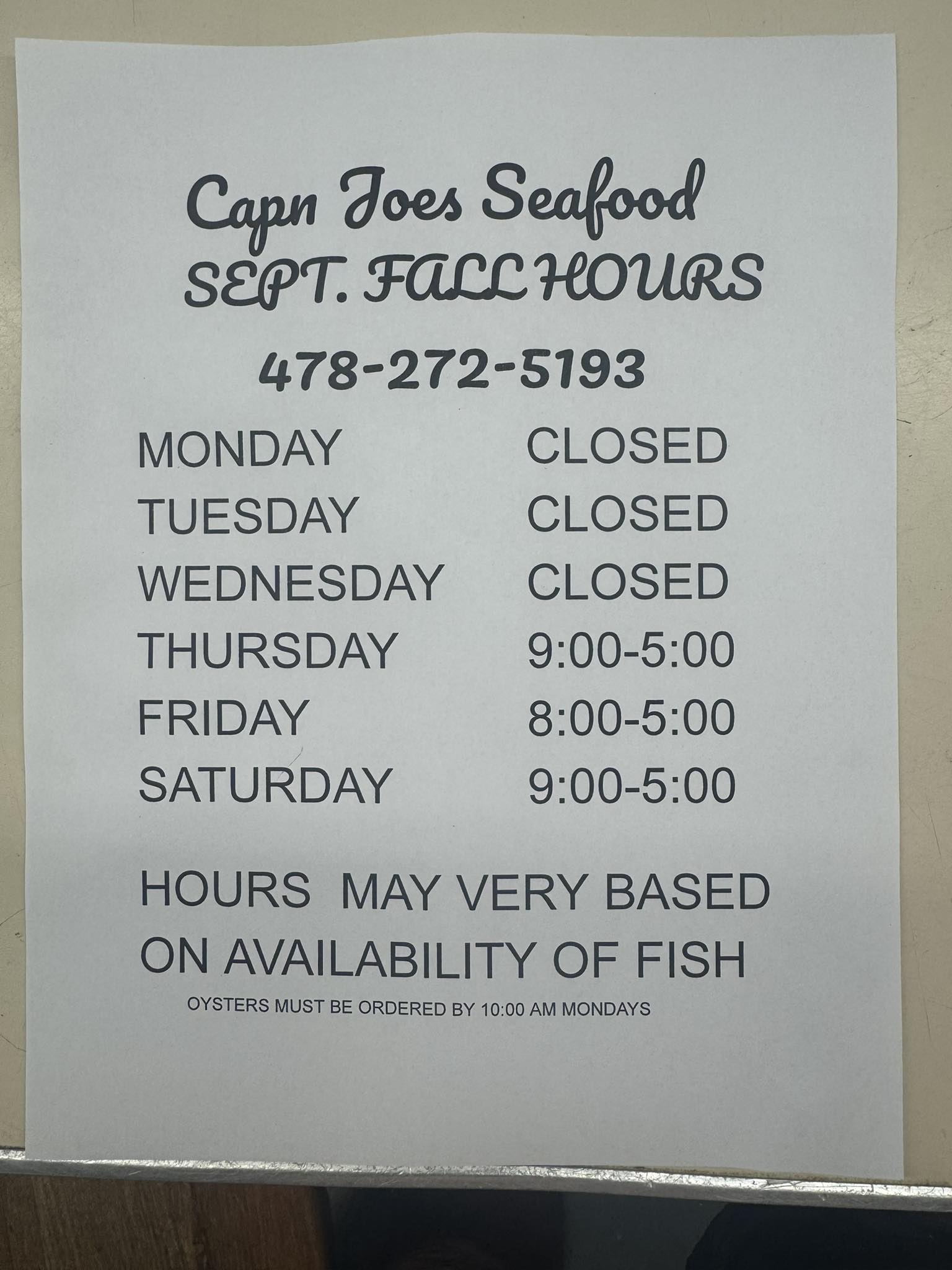 Captain Joe's Seafood Market