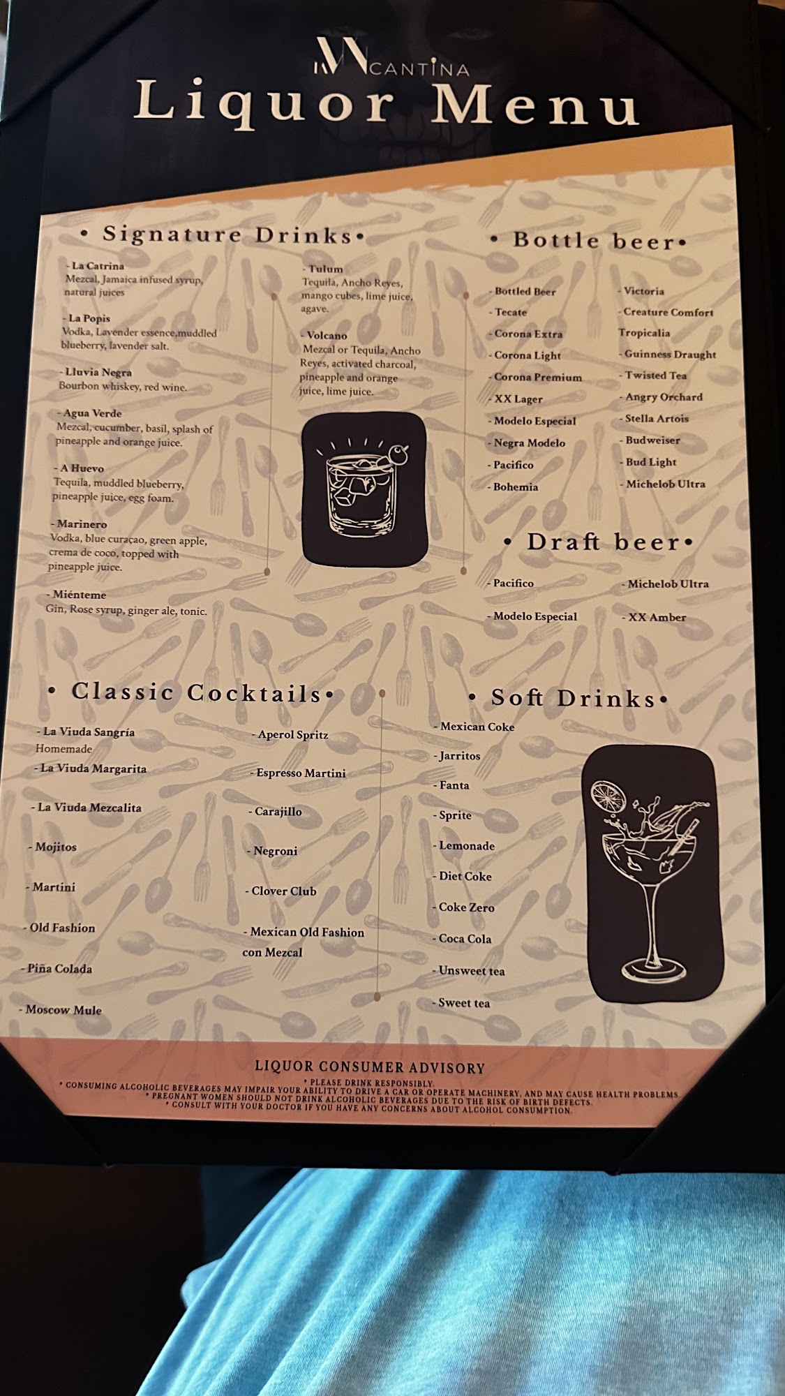 La Viuda Negra Cantina Menu