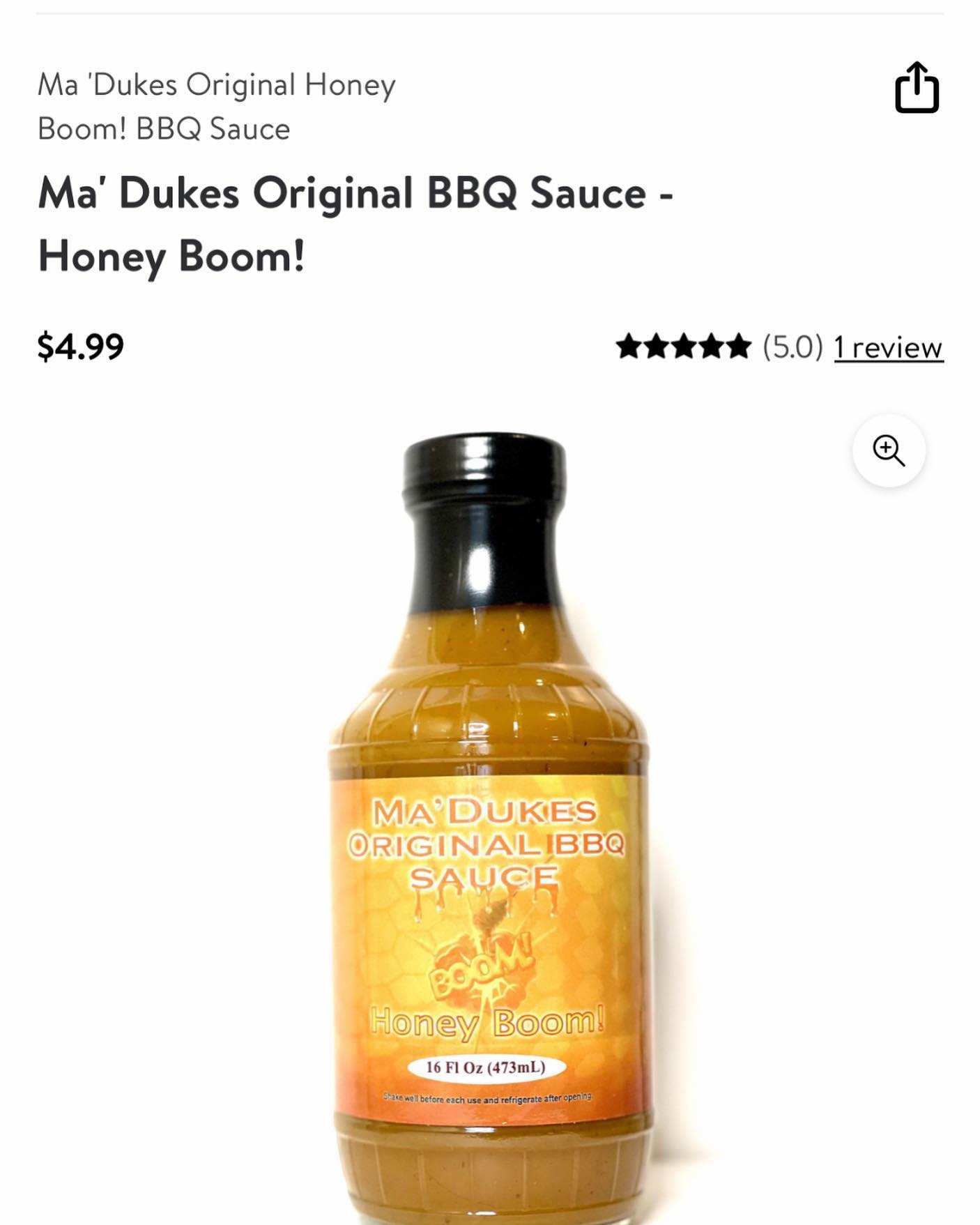 Ma' Dukes Original BBQ Sauce LLC. Menu