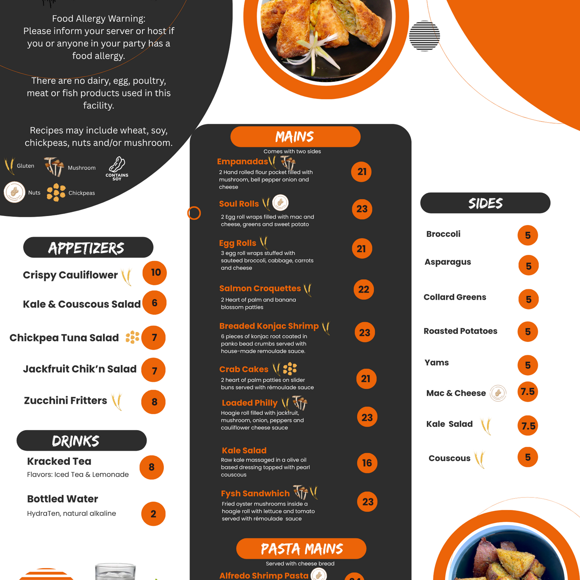 Unbelievegan Menu