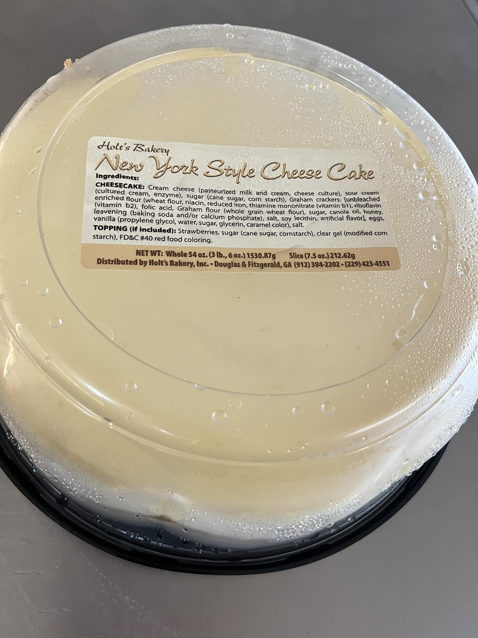 Holt's Bakery Inc Menu