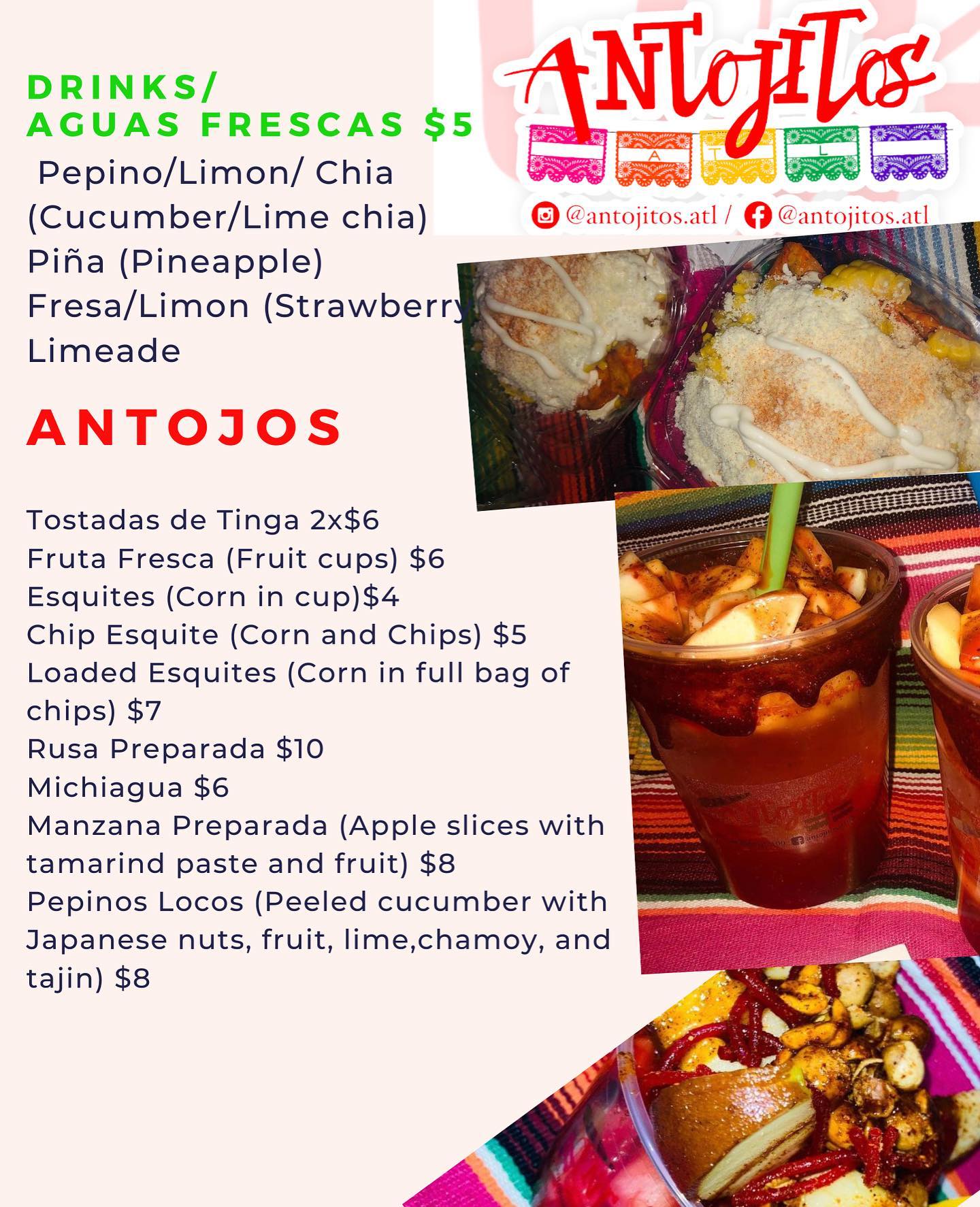 Cafeteria y antojitos las nubes Menu