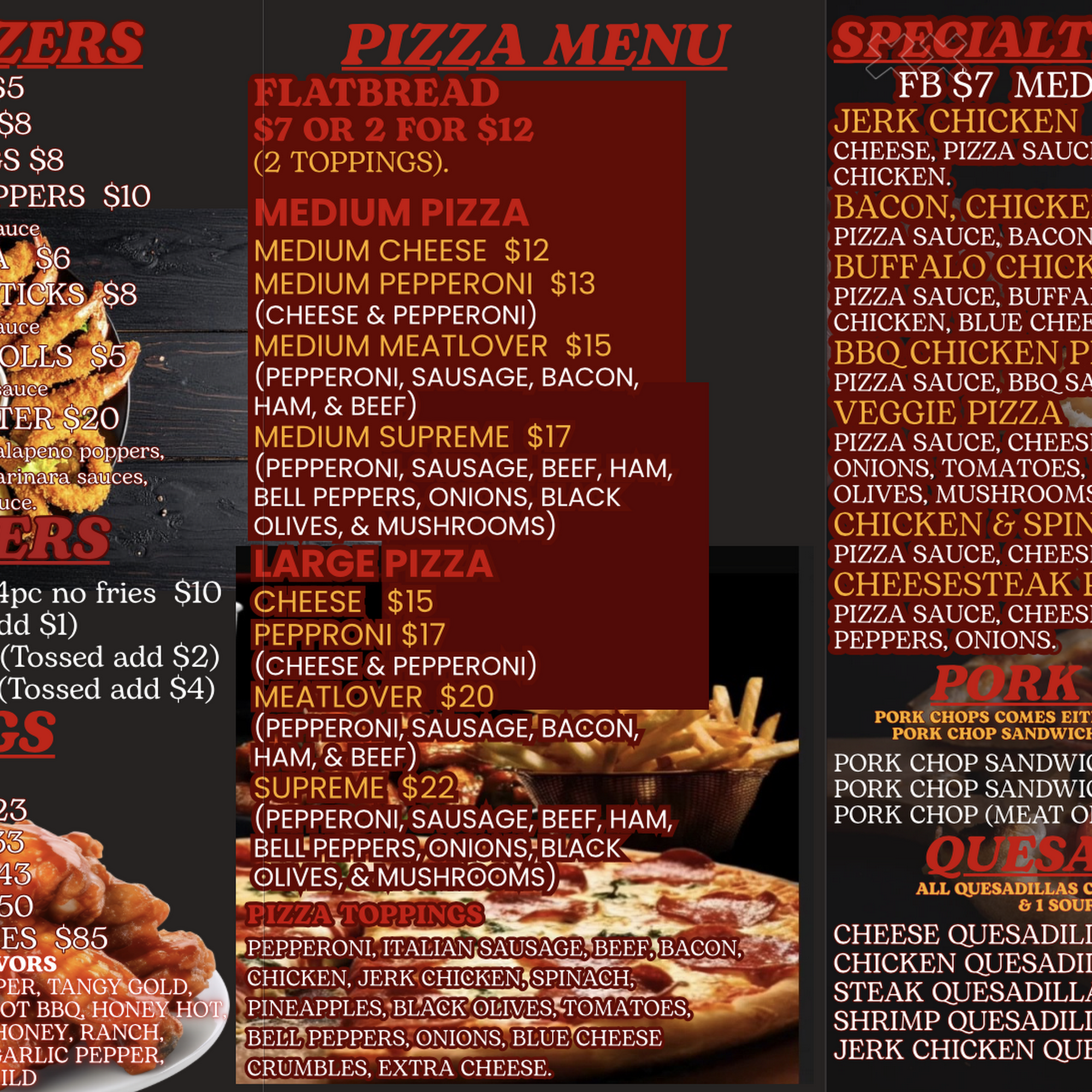 THE KITCHEN WIZZARD Menu