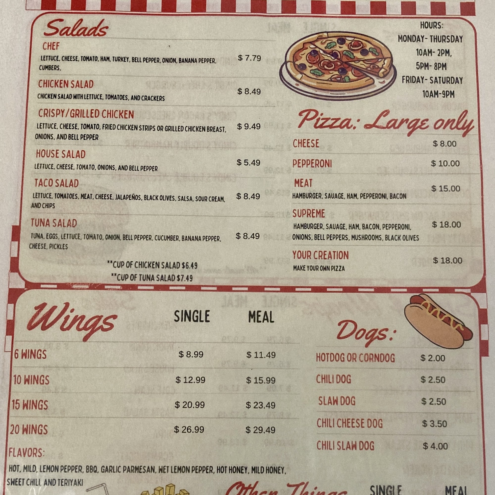 39 Stop and Shop Menu