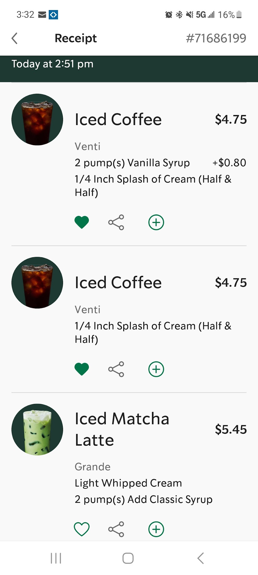 Starbucks Menu