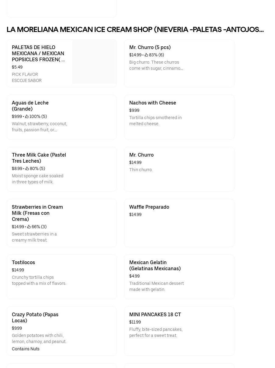 Mr. Churro Express - Carniceria La Tapatia Menu