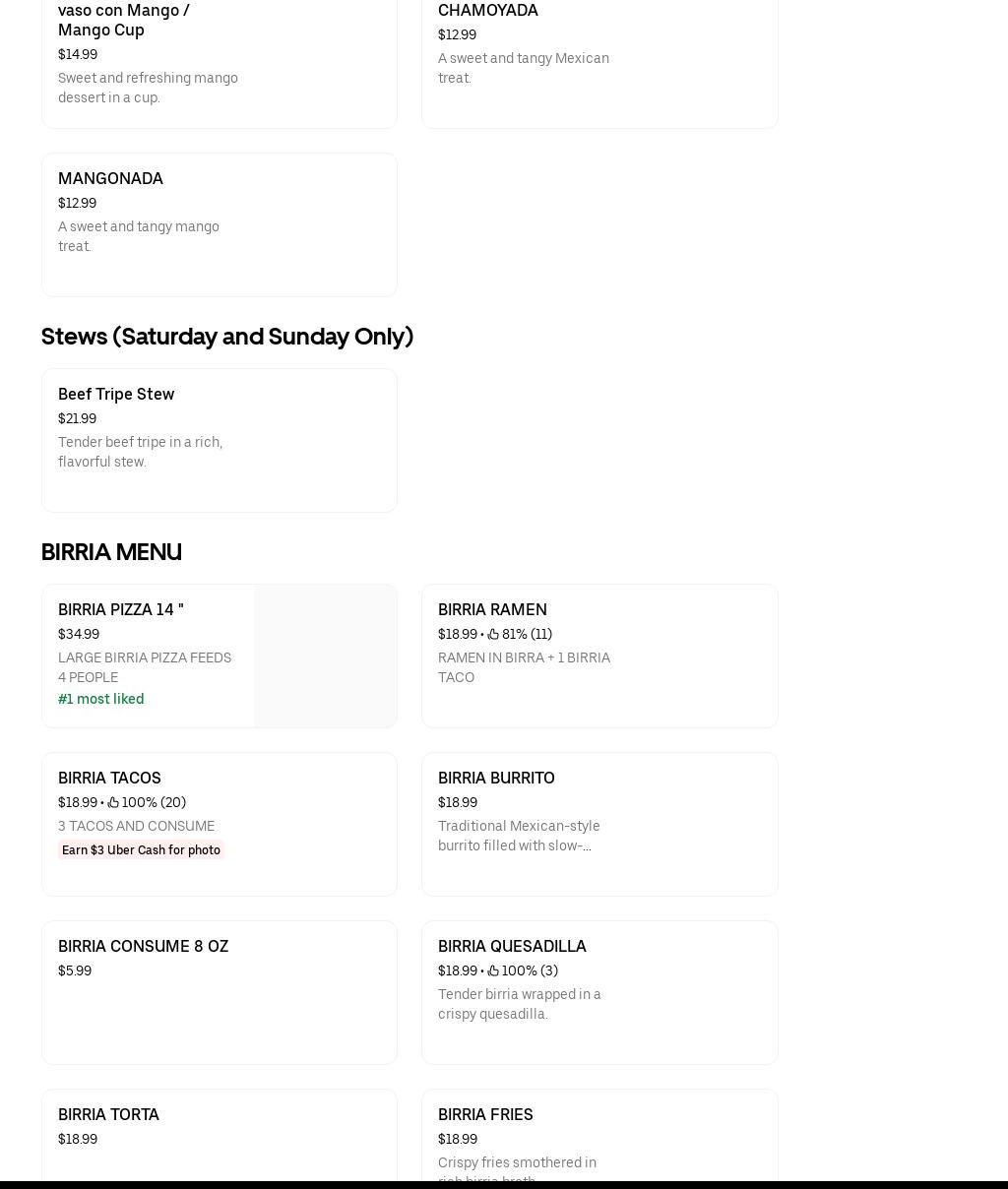 Mr. Churro Express - Carniceria La Tapatia Menu