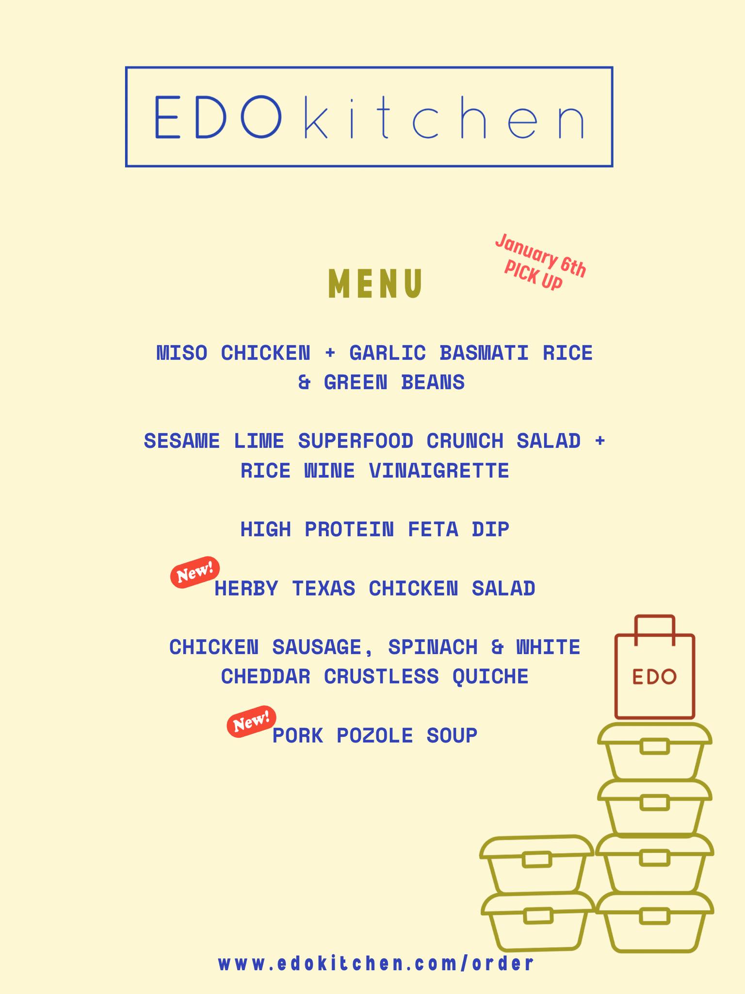 EDO Kitchen Menu