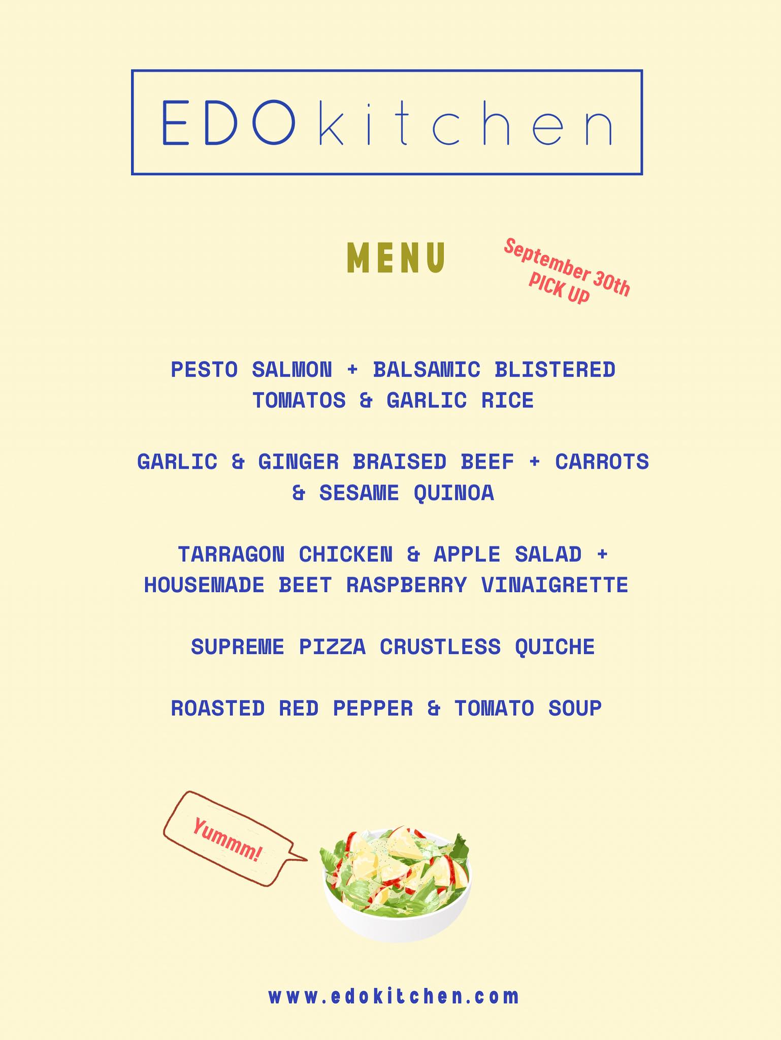 EDO Kitchen Menu