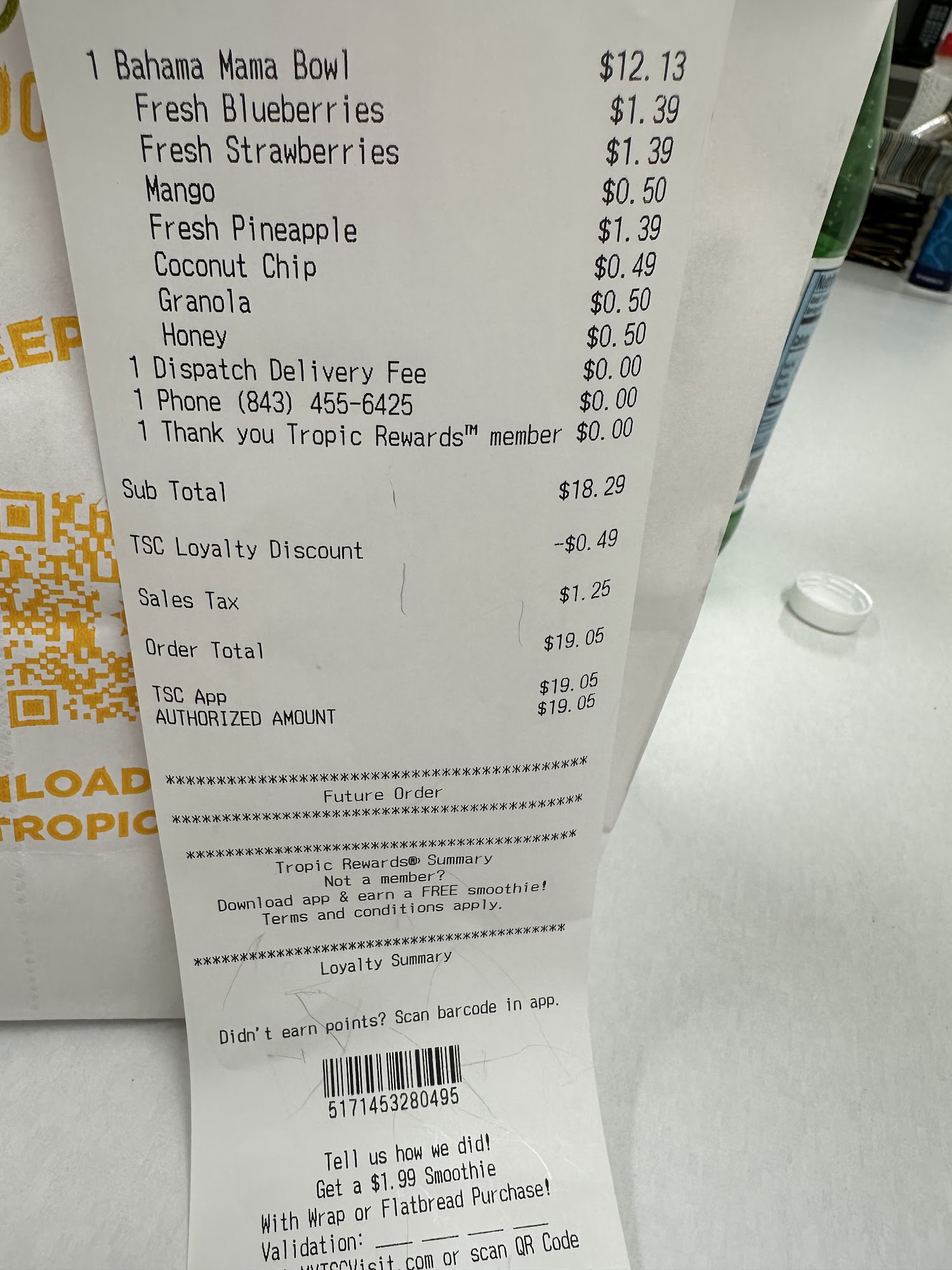 Tropical Smoothie Cafe Menu