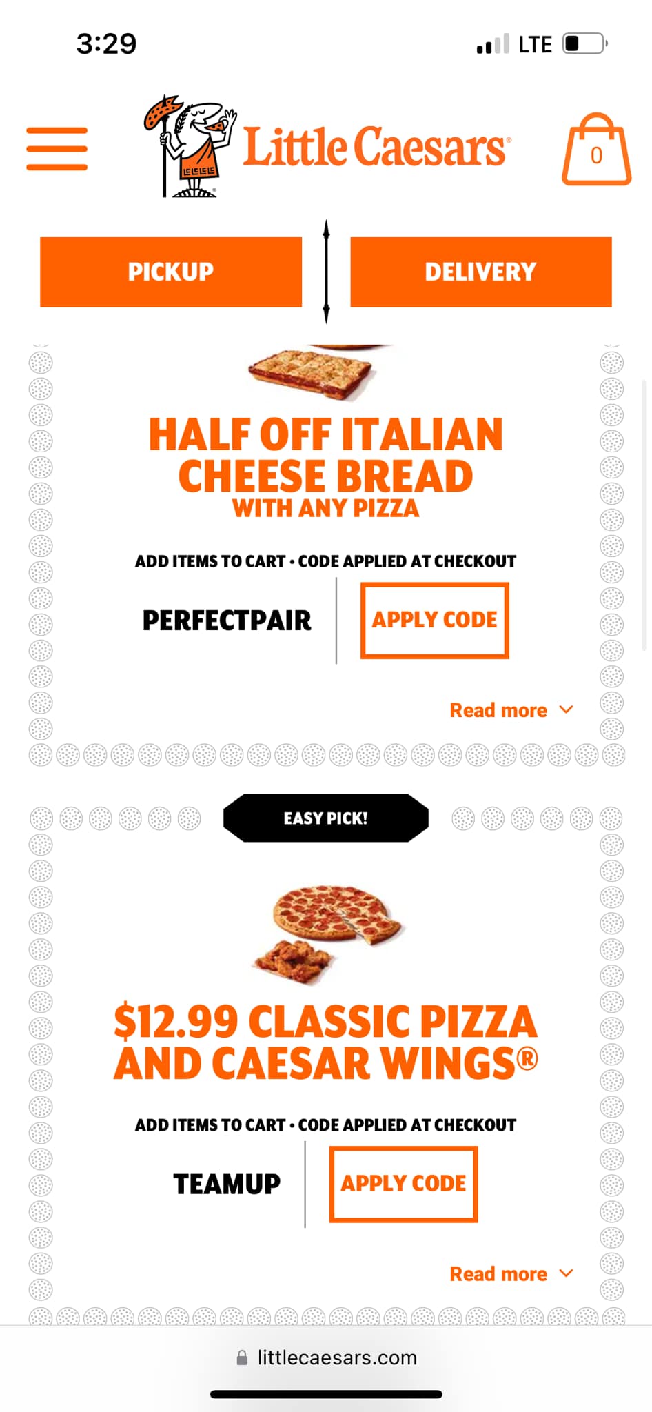 Little Caesars Pizza Menu