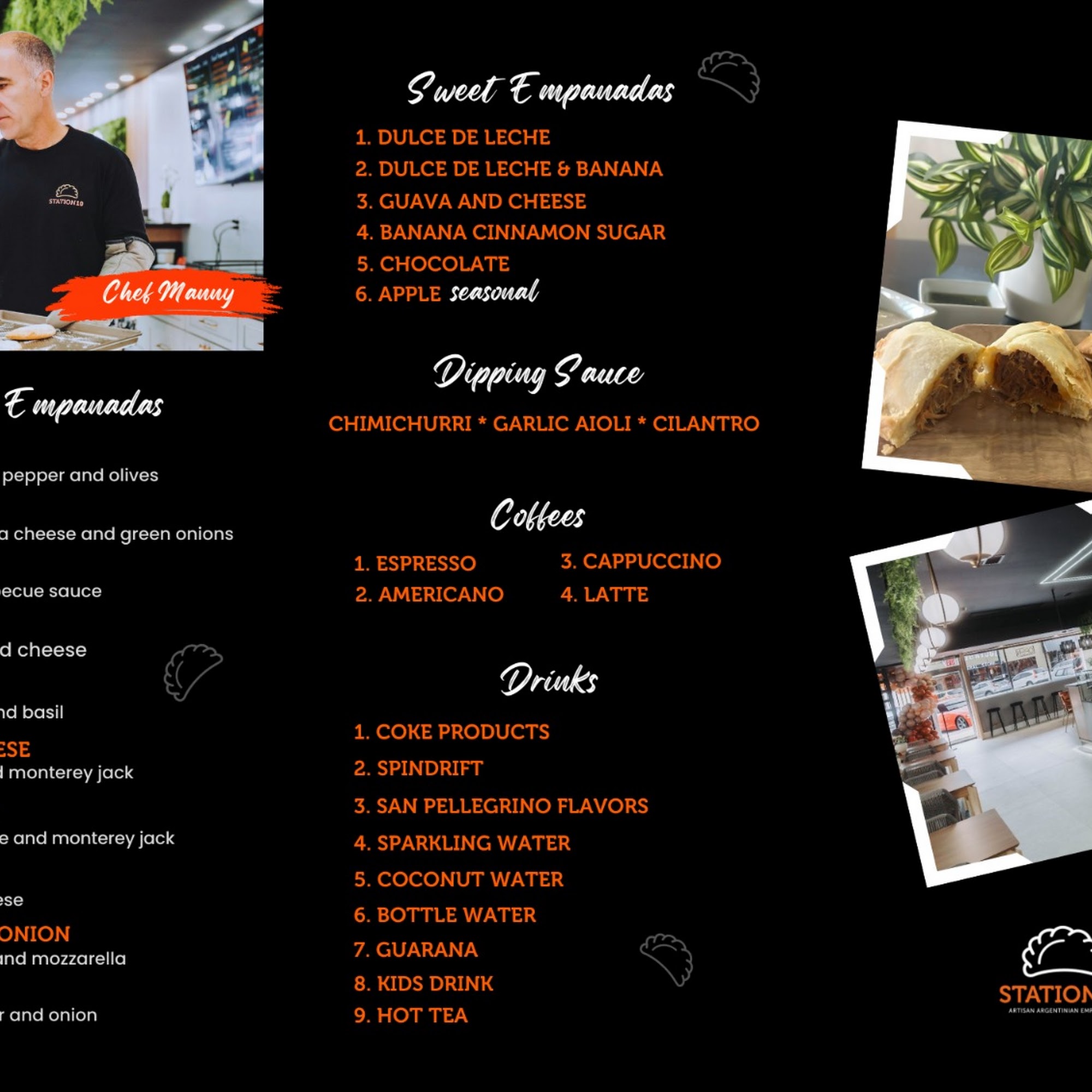 Station 10 Empanadas Menu