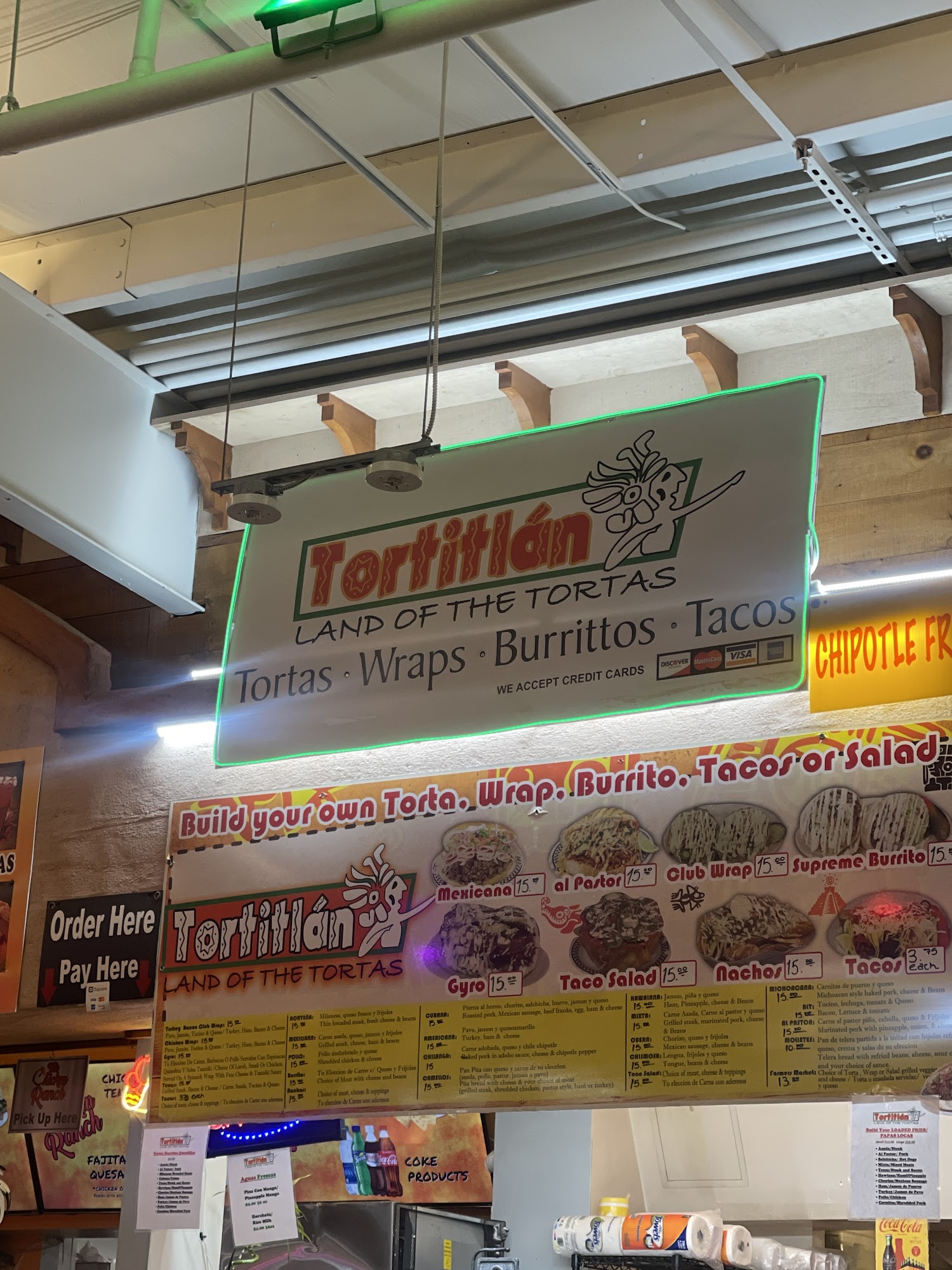 Tortitlan - Land of the Tortas Menu