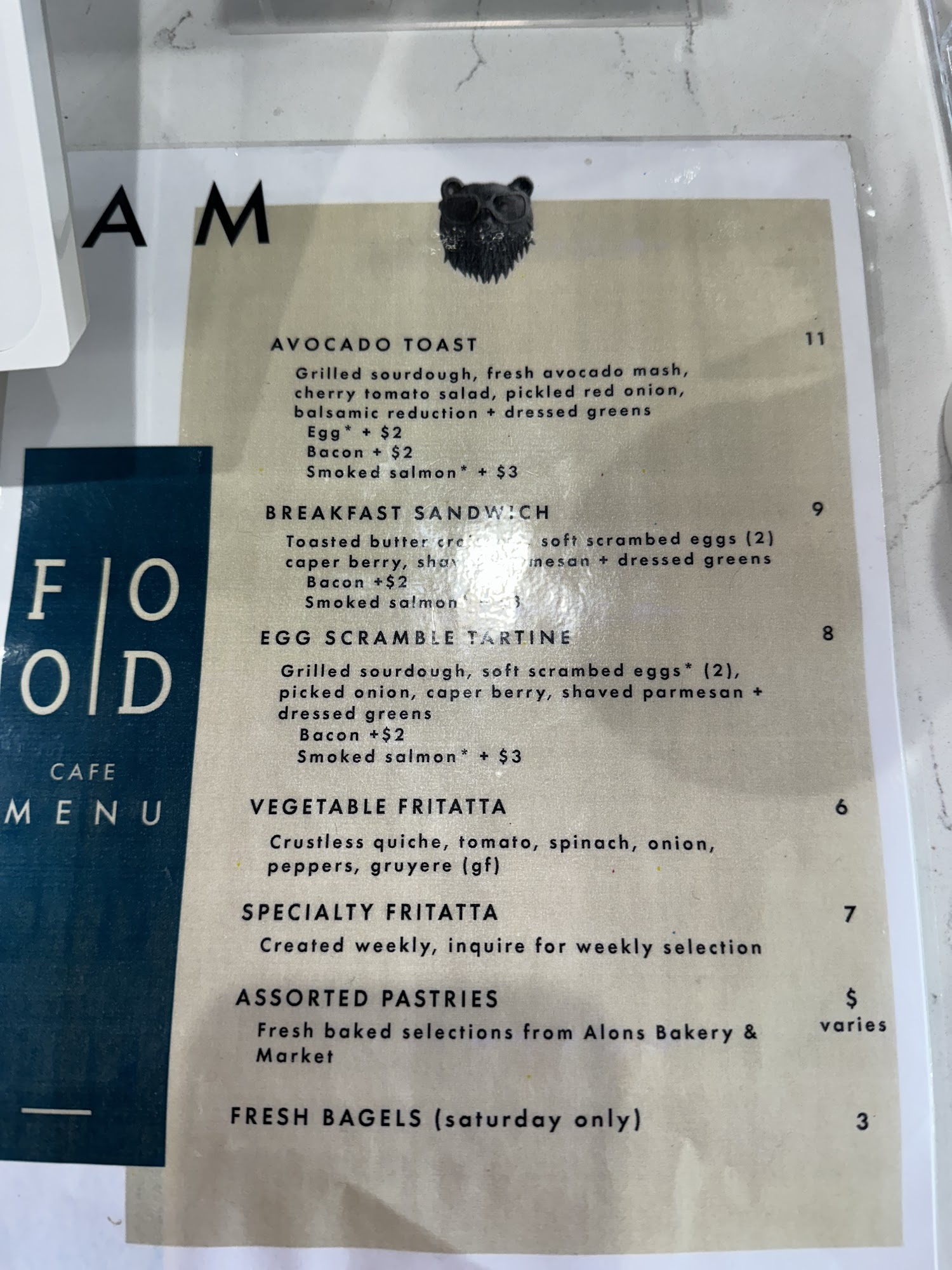 State + Jones Coffee Menu