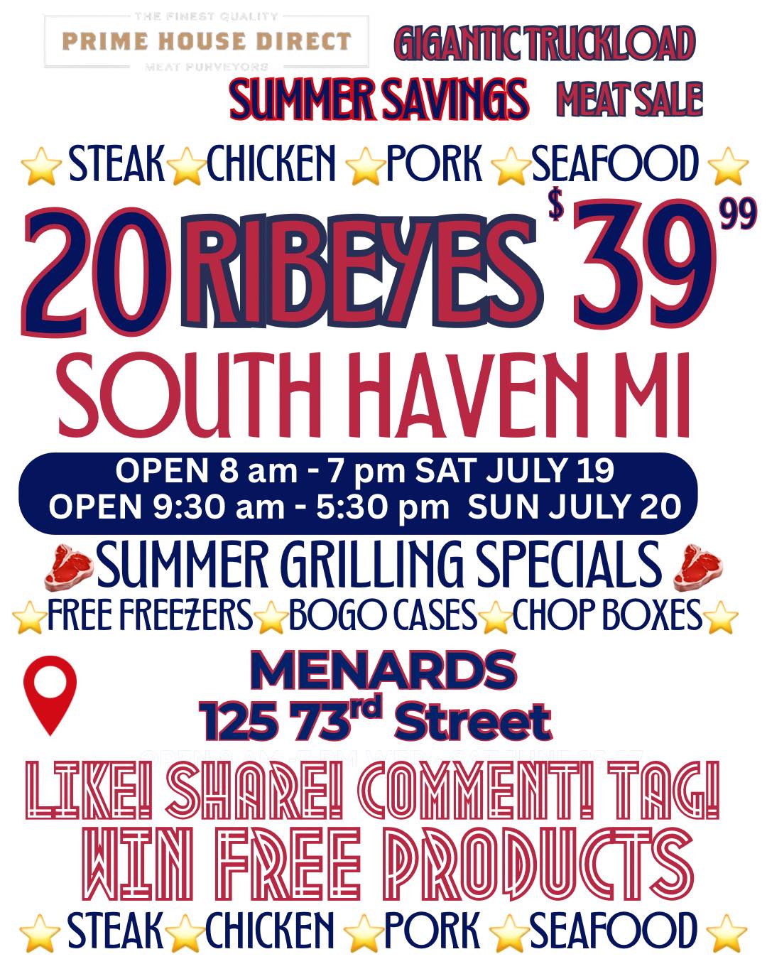 Premium Meat & Seafood Menu