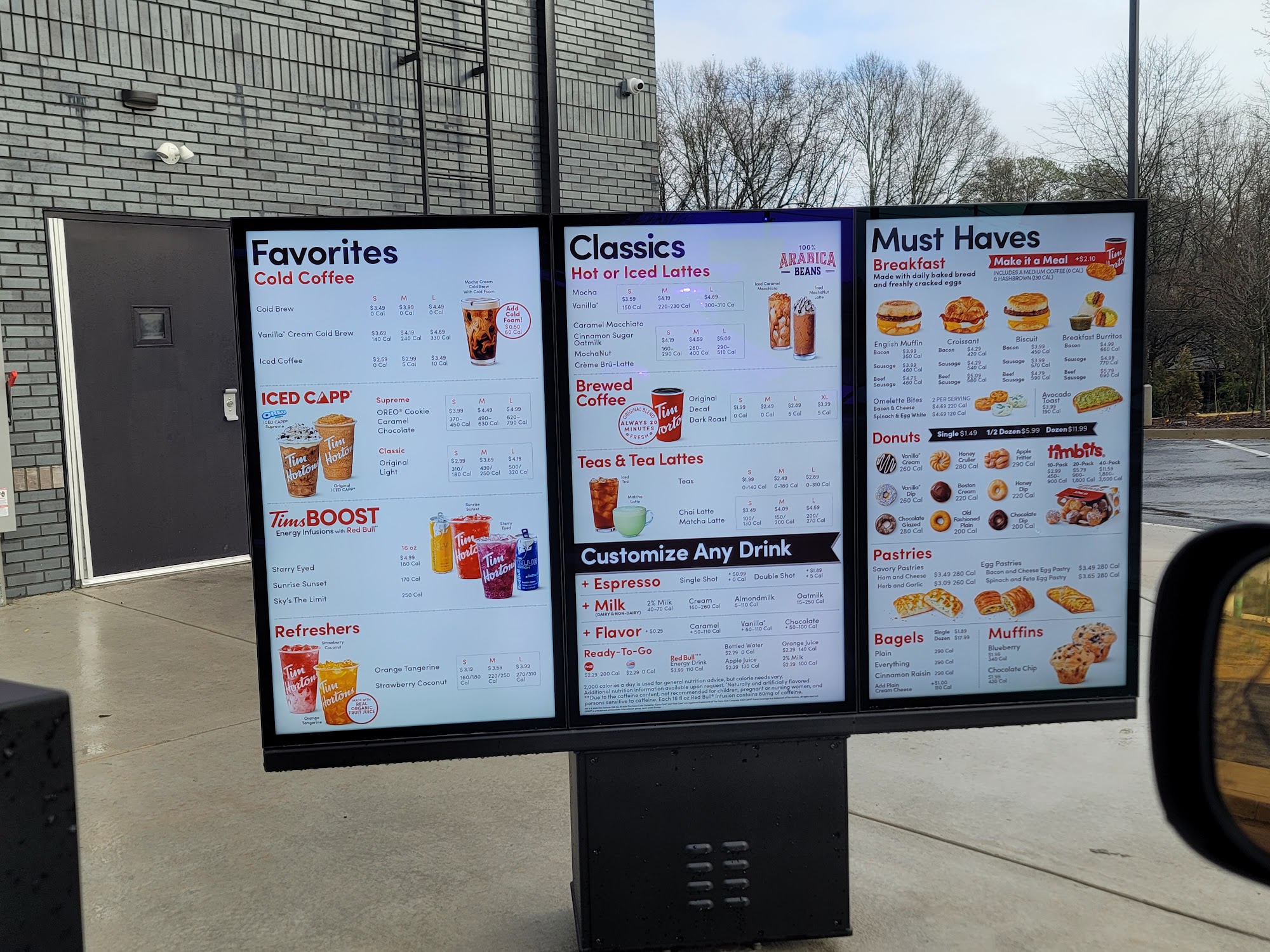 Tim Hortons Menu