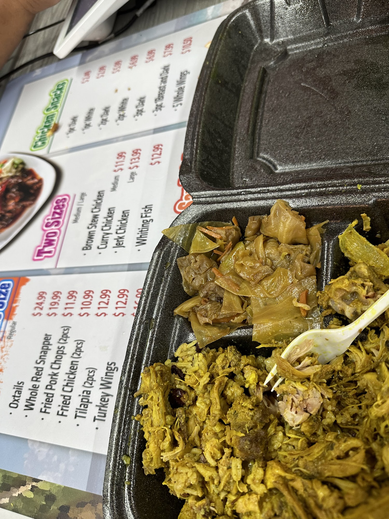 John's Caribbean Soul Food Menu